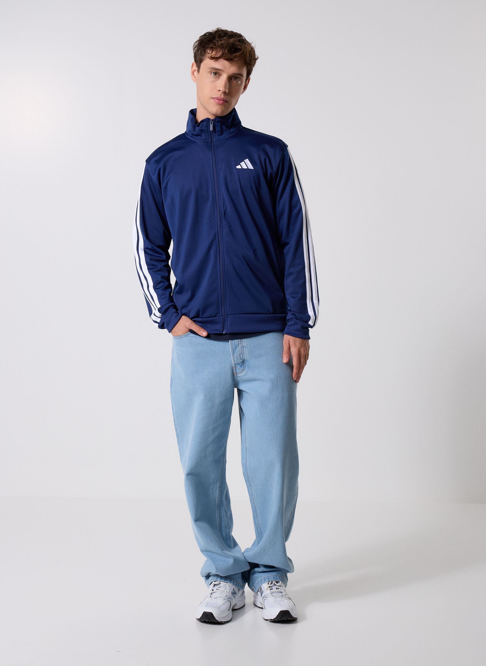 Vestes de survêtement M 3S TR TT homme bleu adidas sportswear Vestes de survêtement M 3S TR TT homme bleu Dkblue