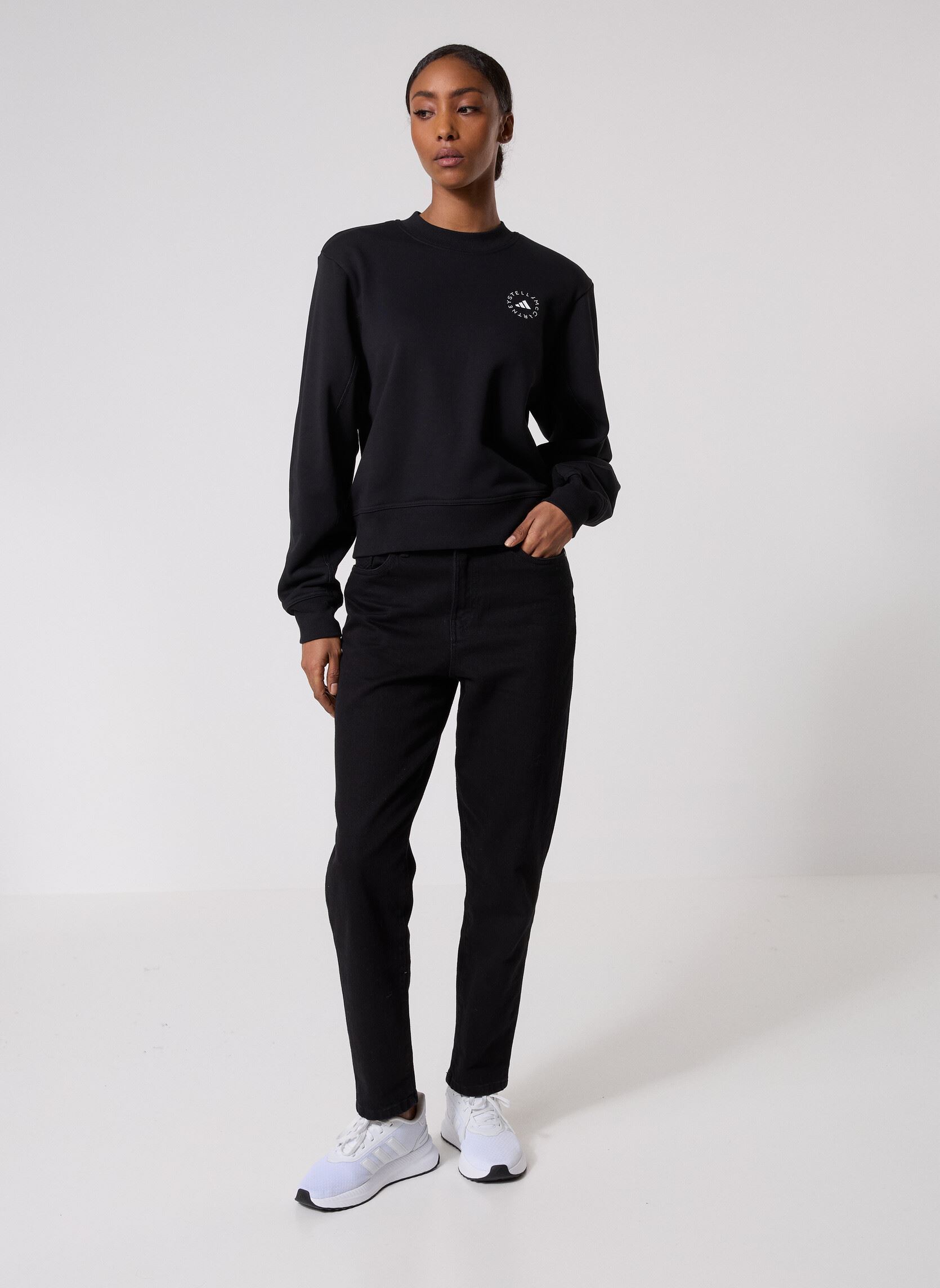 Felpe con cappuccio Asmc Reg Sw Sh W donna nero adidas by Stella McCartney Felpe con cappuccio Asmc Reg Sw Sh W donna nero BLACK