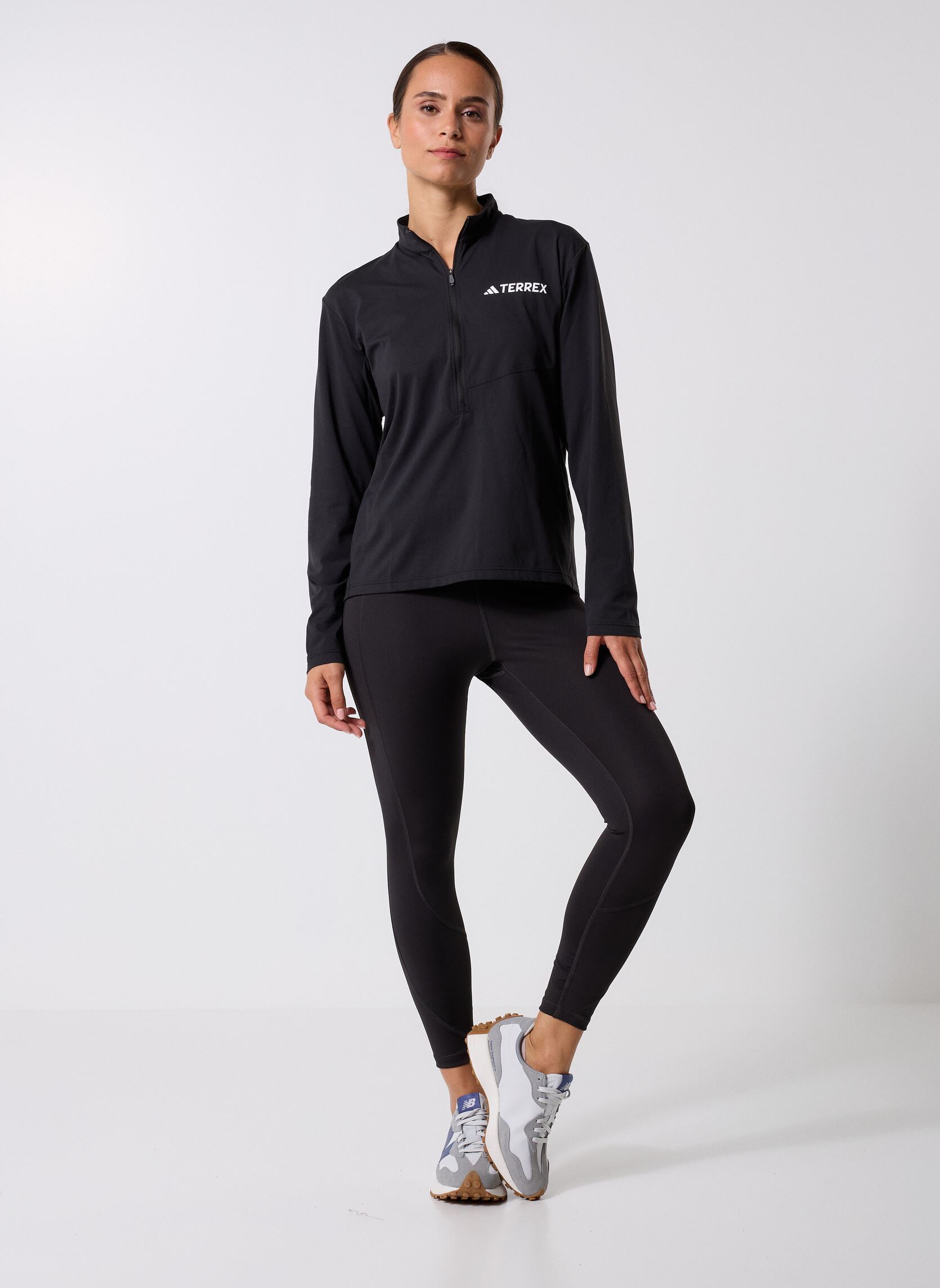 Tee-shirts manches longues W Mt Halfz Ls T femme noir adidas performance Tee-shirts manches longues W Mt Halfz Ls T femme noir BLACK