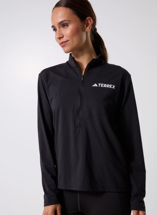 adidas performance T-shirts met lange mouwen W Mt Halfz Ls T dames zwart