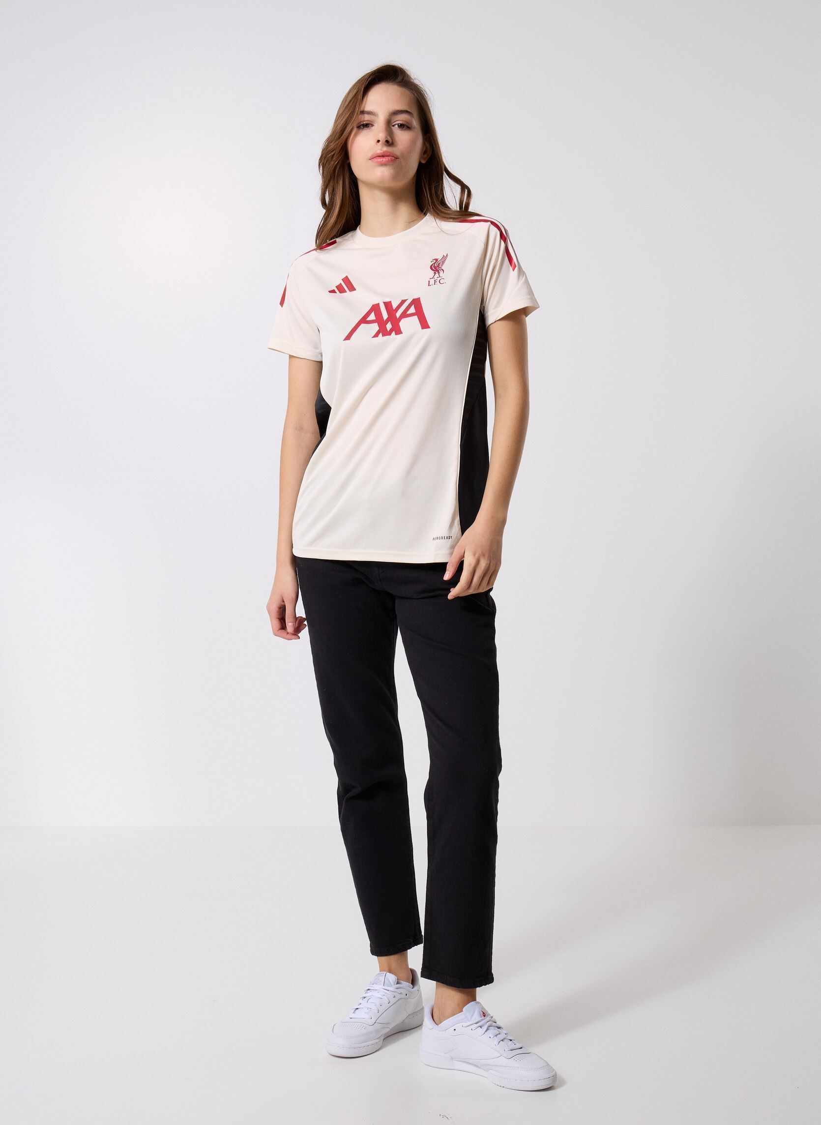 T-shirts met korte mouwen Lfc Tr Jst W dames beige adidas performance T-shirts met korte mouwen Lfc Tr Jst W dames beige Wonwhi