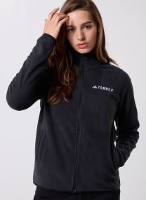 Fleece truien W Mt Ess Fz Fl dames zwart adidas performance Fleece truien W Mt Ess Fz Fl dames zwart Black