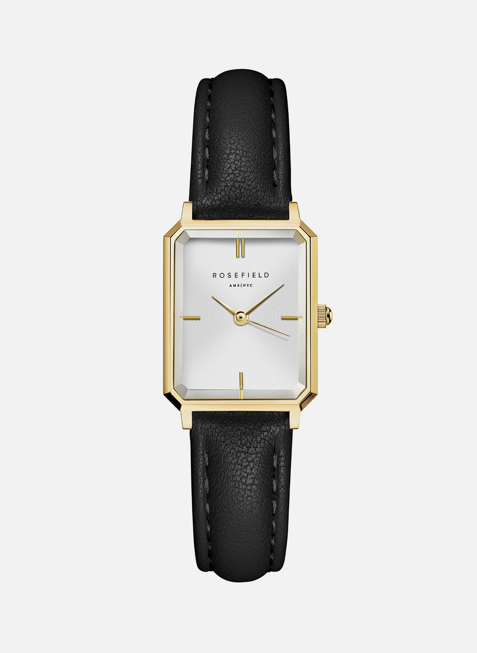 Rosefield Femme Montre The Boxy: Or 26 * 28mm Boîtier Carré Avec Cadran