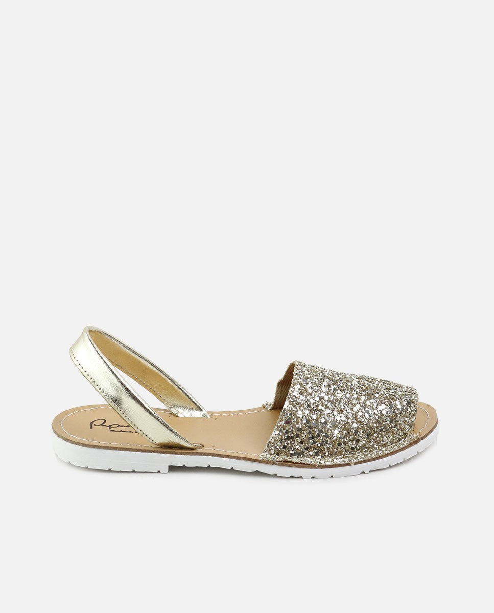 Sandales Sandales AG48108-TOP-GLITTER-PLATINO Oro fille or et bronze Eli 1957 Sandales Sandales AG48108-TOP-GLITTER-PLATINO Oro fille or et bronze Or