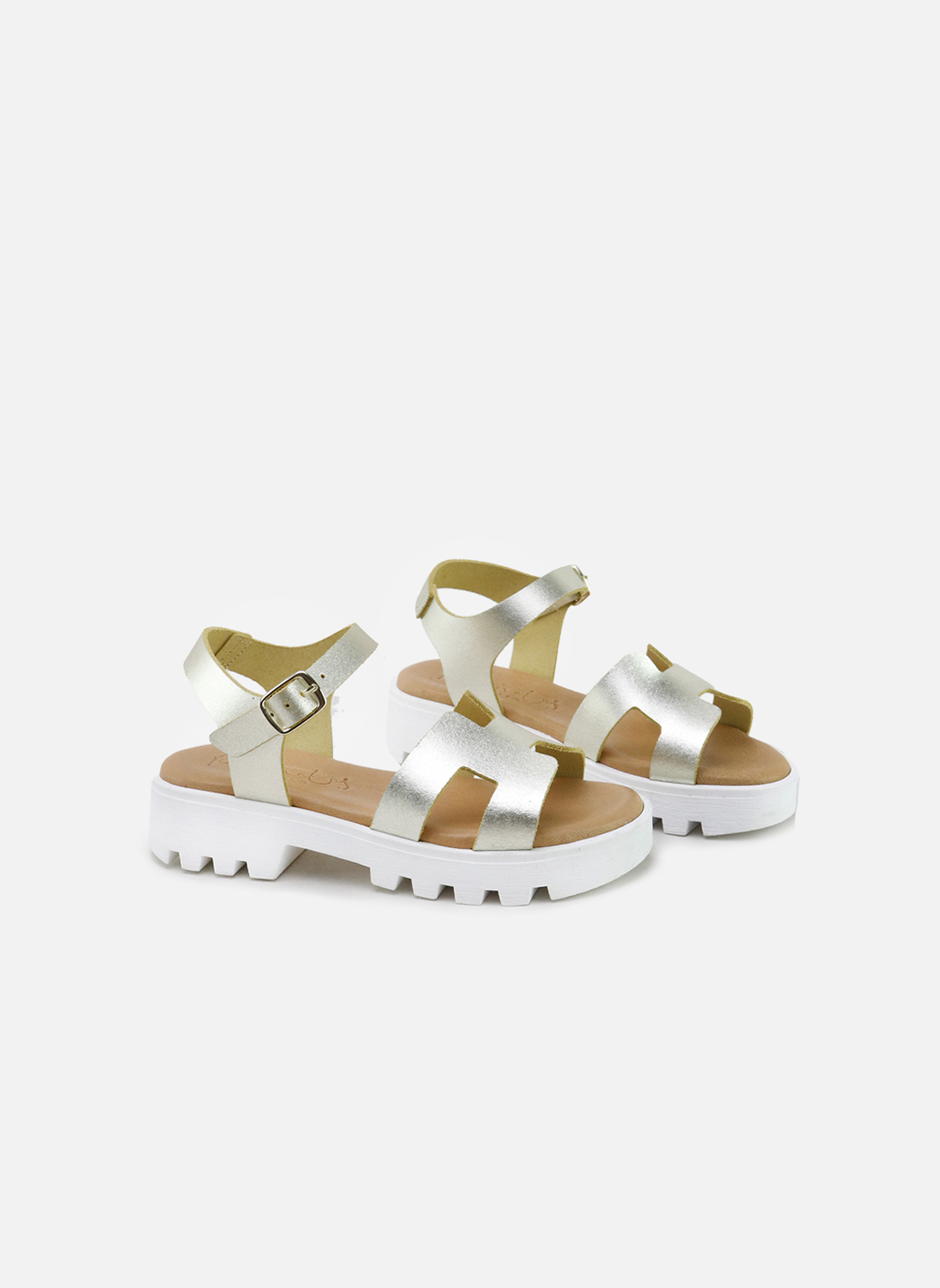 Sandales Sandales AGA15110A-VAQUETA-LAMINADO-CHAMPAGNE Oro fille or et bronze Eli 1957 Sandales Sandales AGA15110A-VAQUETA-LAMINADO-CHAMPAGNE Oro fille or et bronze Or