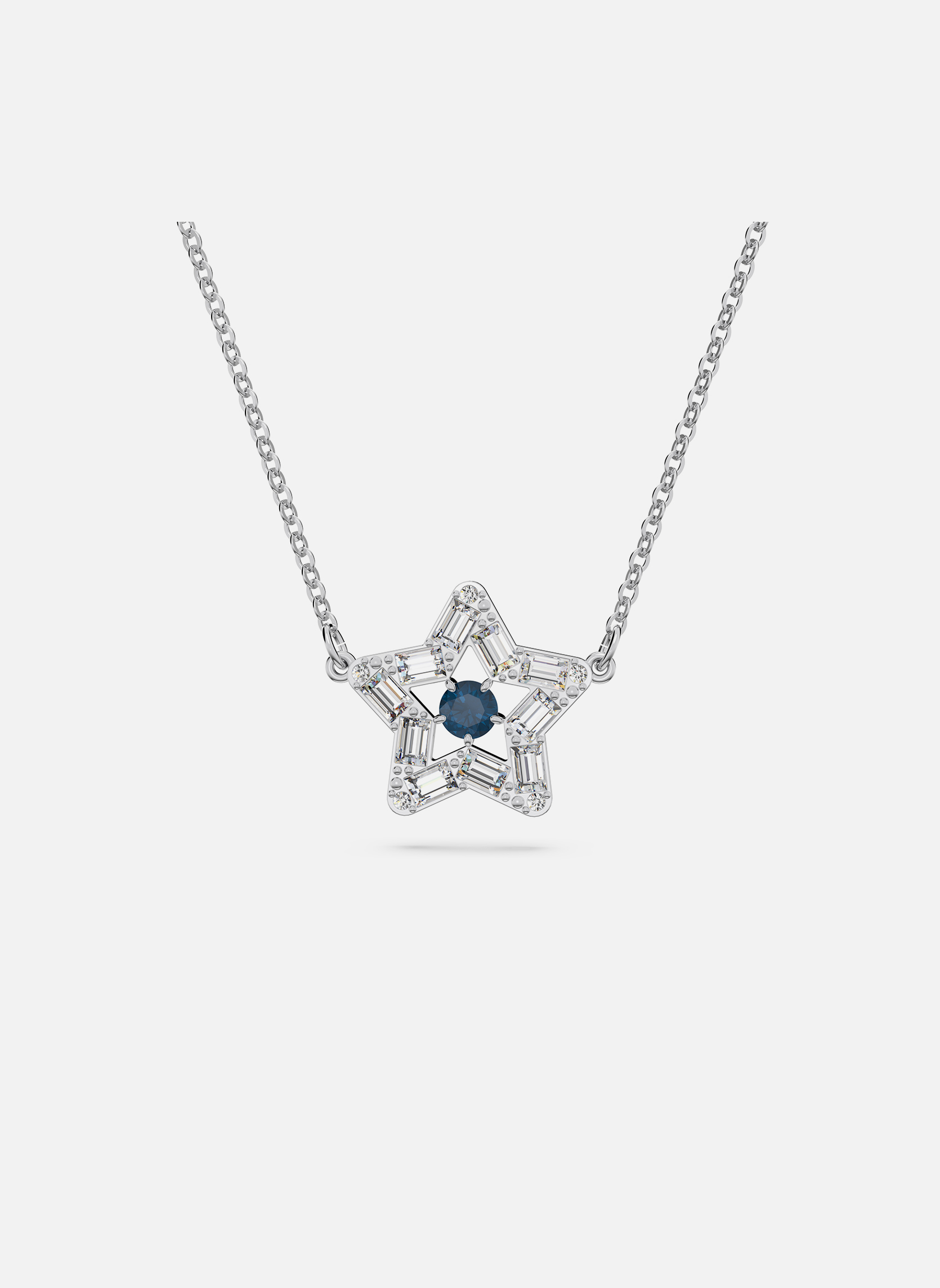 Collier avec Swarovski bleu main image 1