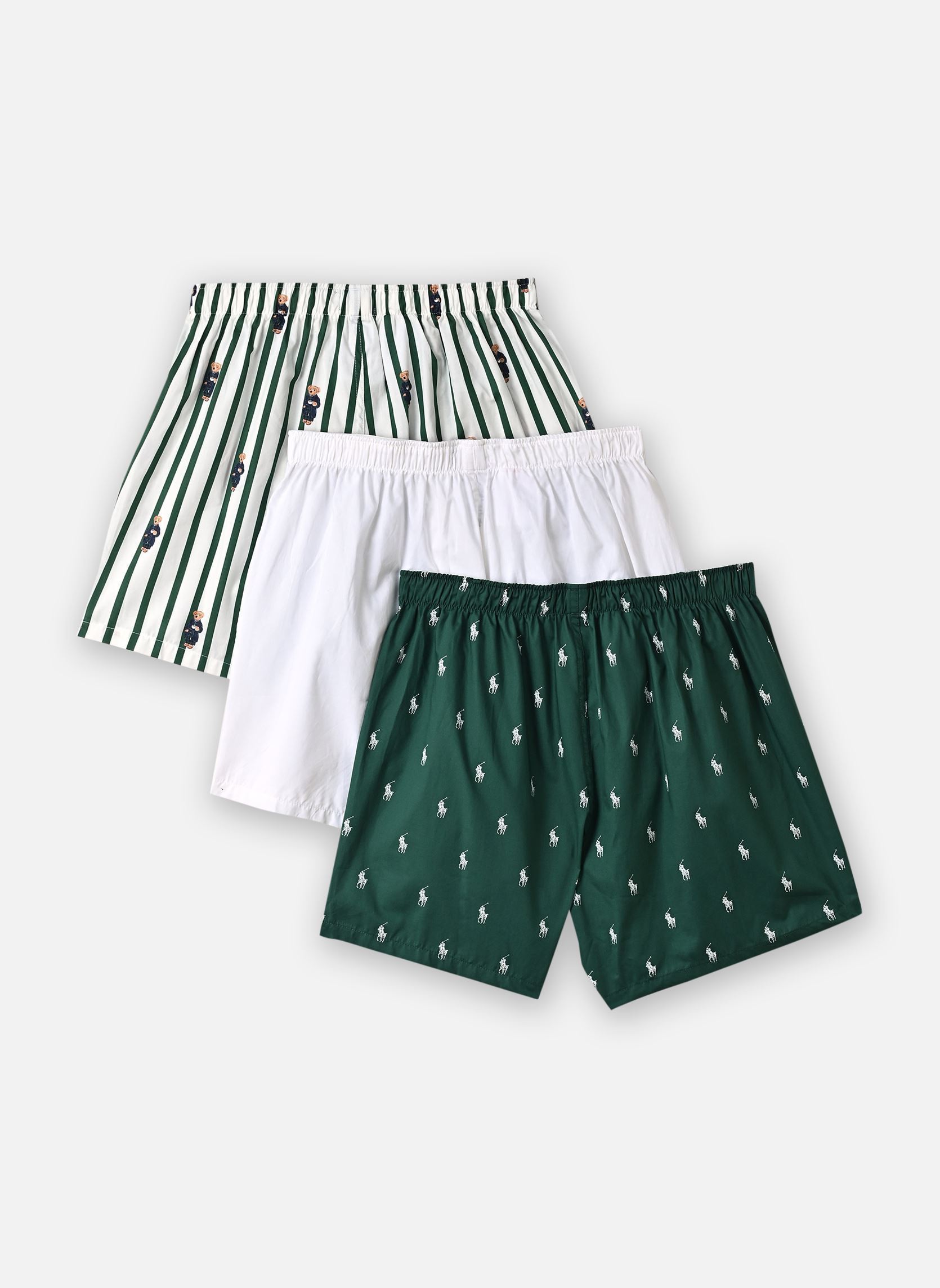 Caleçons OPEN BOXER-3 PACK-BOXER homme vert Polo Ralph Lauren Caleçons OPEN BOXER-3 PACK-BOXER homme vert 3PK VR GRN PP/ WHT/ VR GRN AOB