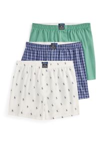 Caleçons OPEN BOXER-3 PACK-BOXER homme blanc Polo Ralph Lauren Caleçons OPEN BOXER-3 PACK-BOXER homme blanc 3PK WHT AOPP/HVN GRN/NVY PLD