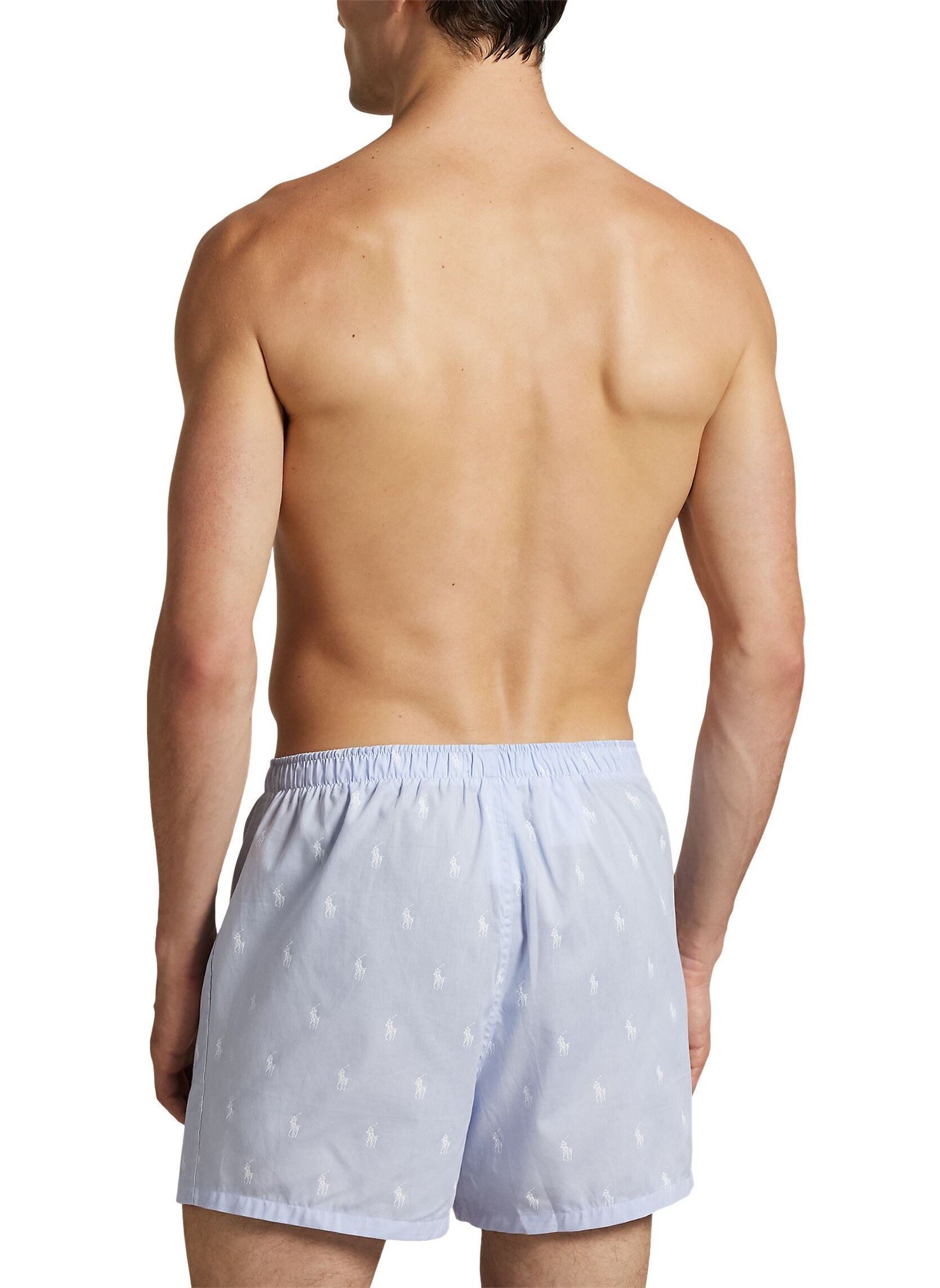 Unterhosen OPEN BOXER-3 PACK-BOXER herren blau Polo Ralph Lauren Unterhosen OPEN BOXER-3 PACK-BOXER herren blau 3PK OX BLU AOP/CR NVY/BLU STRP