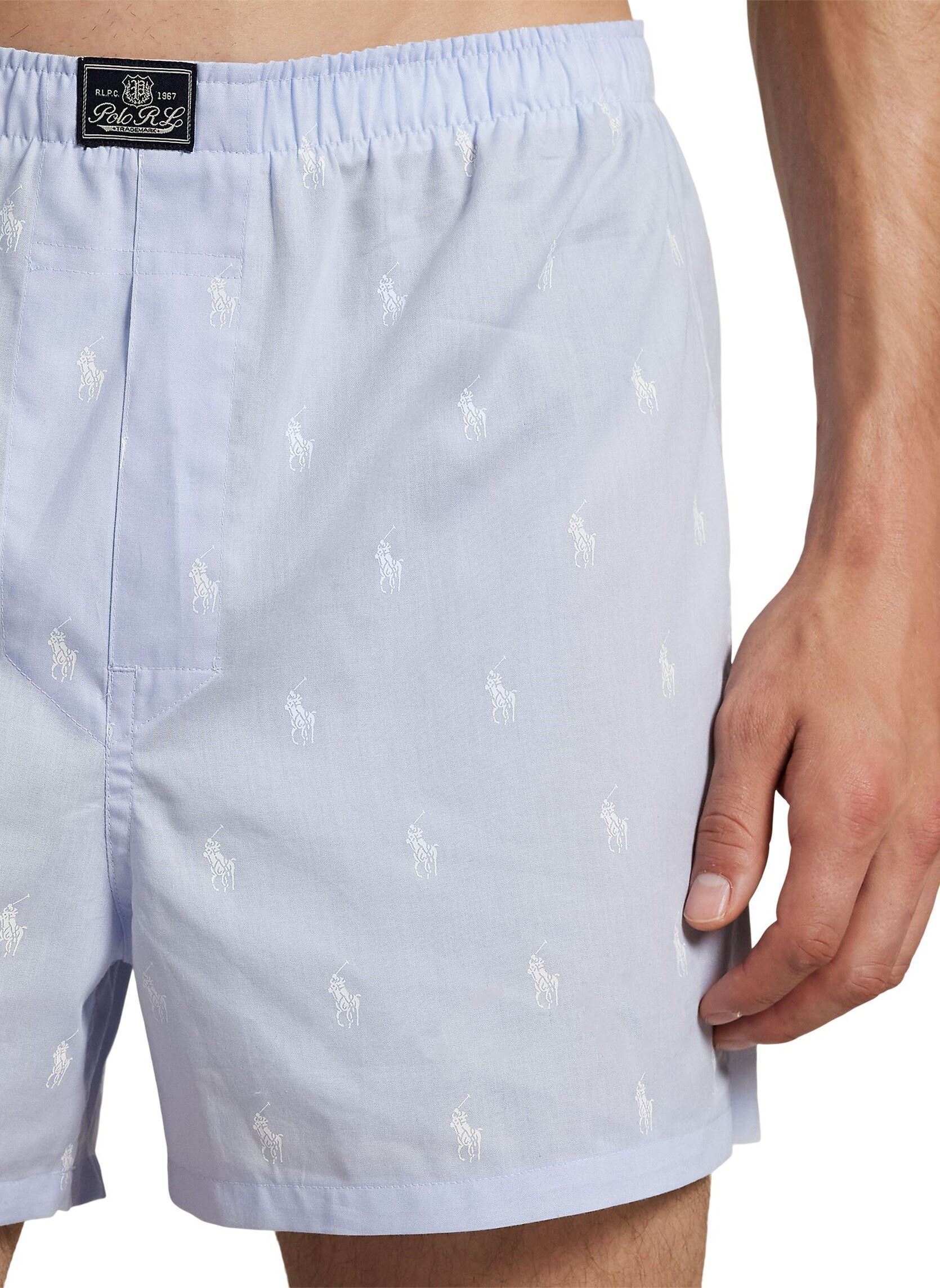 Unterhosen OPEN BOXER-3 PACK-BOXER herren blau Polo Ralph Lauren Unterhosen OPEN BOXER-3 PACK-BOXER herren blau 3PK OX BLU AOP/CR NVY/BLU STRP