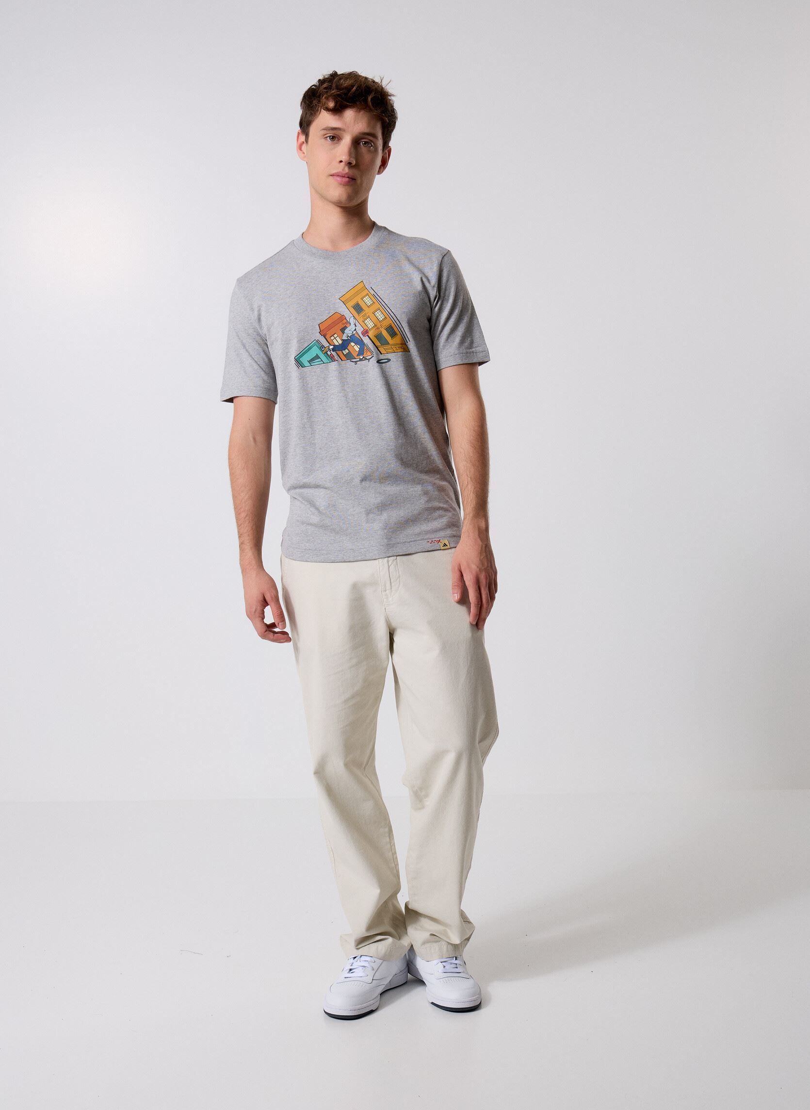 Kurzarm-T-Shirts M DDL SKATE T herren grau adidas sportswear Kurzarm-T-Shirts M DDL SKATE T herren grau Mgreyh