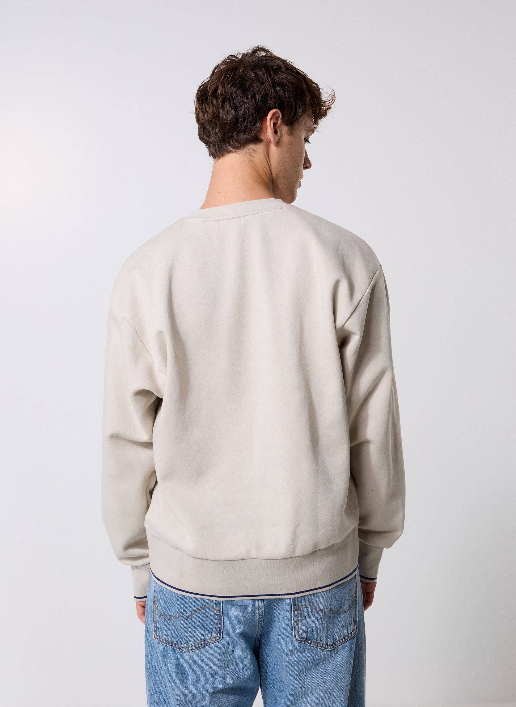 Sweats M COLLEGIATE SW homme beige adidas sportswear Sweats M COLLEGIATE SW homme beige Wonalu/Dkblue