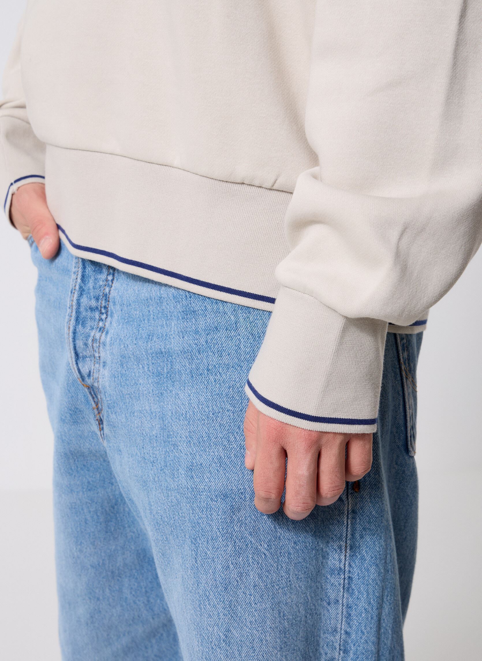 Sweats M COLLEGIATE SW homme beige adidas sportswear Sweats M COLLEGIATE SW homme beige Wonalu/Dkblue