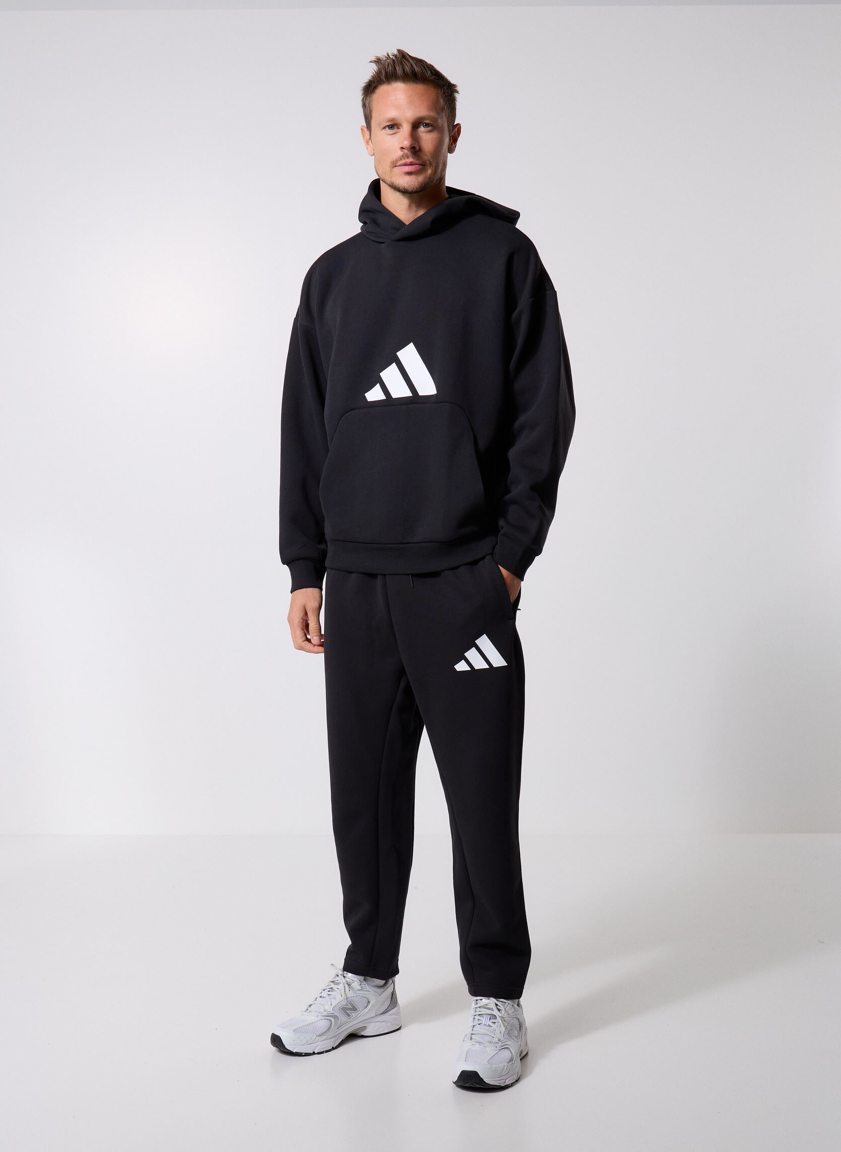 Kapuzenpullover M FI 3BAR HD herren schwarz adidas sportswear Kapuzenpullover M FI 3BAR HD herren schwarz Black