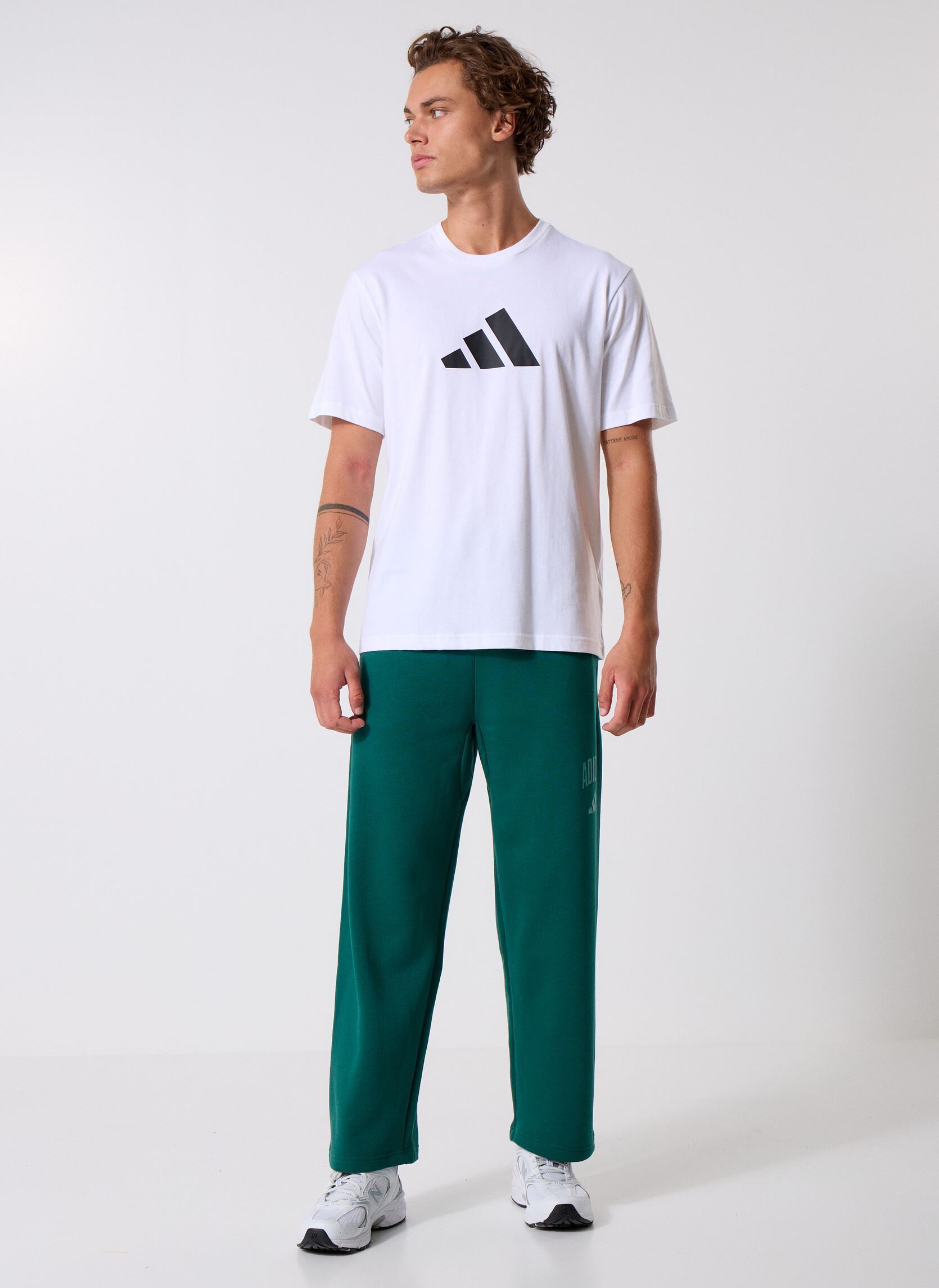 Tee-shirts manches courtes M FI 3BAR TEE homme blanc adidas sportswear Tee-shirts manches courtes M FI 3BAR TEE homme blanc White