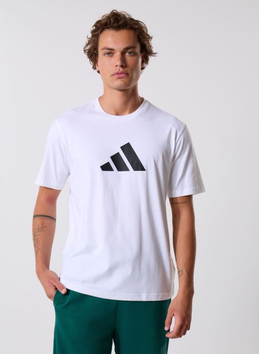 adidas sportswear T-shirts met korte mouwen M FI 3BAR TEE heren wit