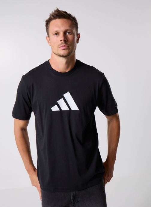 adidas sportswear T-shirts met korte mouwen M FI 3BAR TEE heren zwart