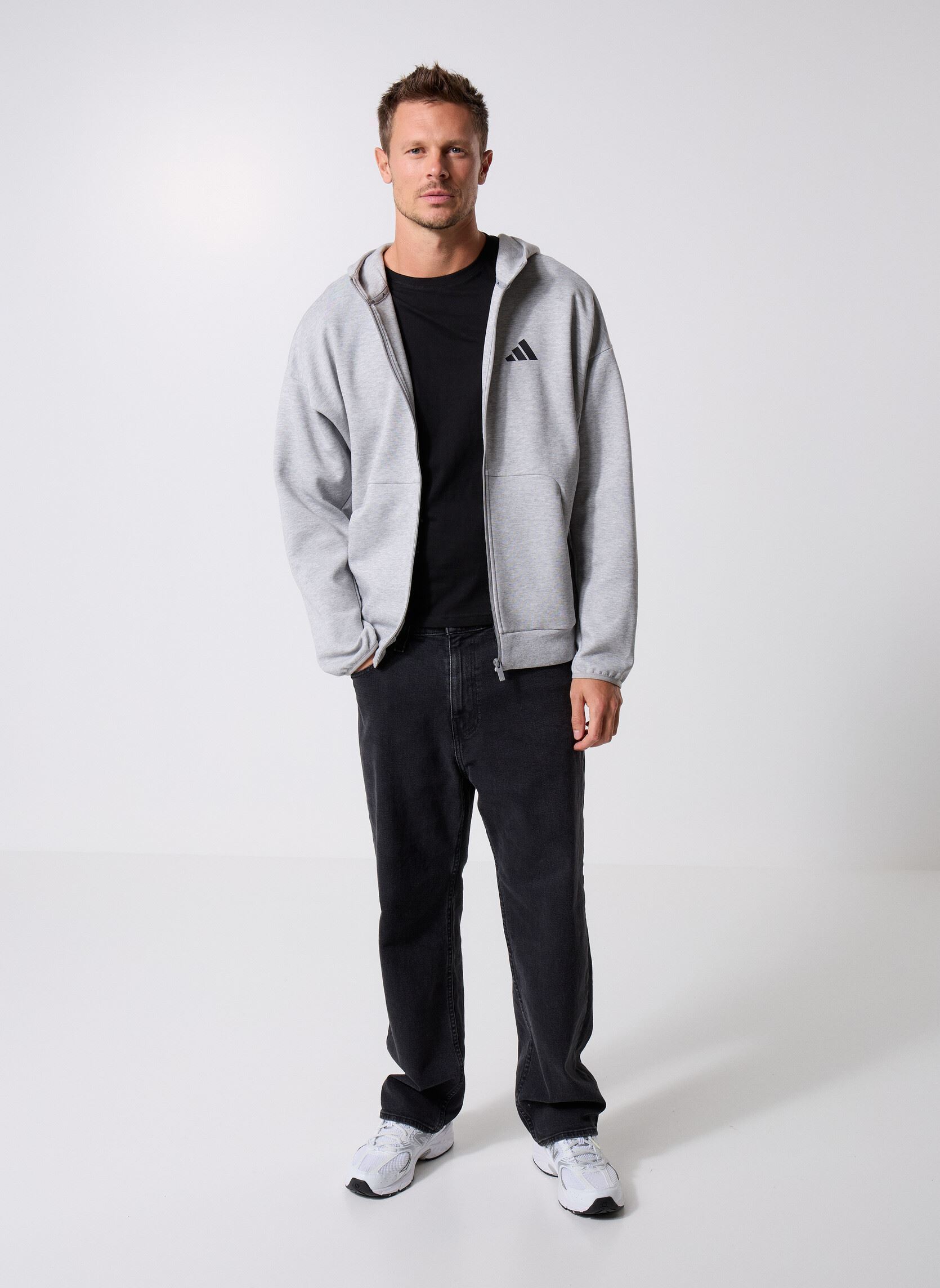 Sweats zippés M FI SL FZ homme gris adidas sportswear Sweats zippés M FI SL FZ homme gris Mgreyh