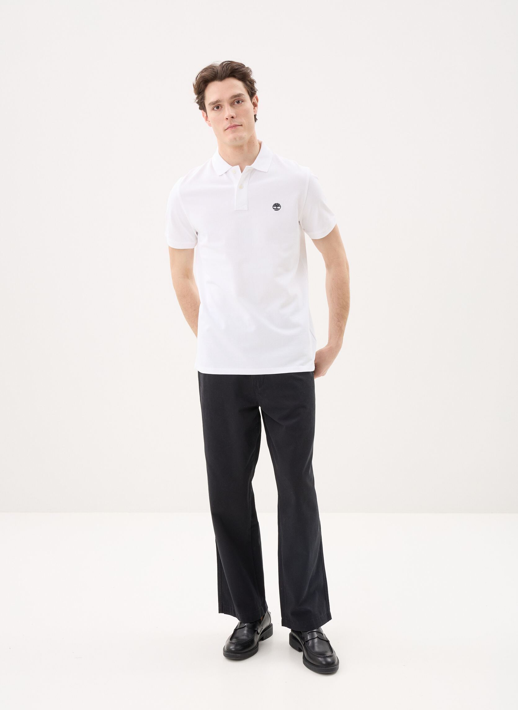 Polos manches courtes Millers River Pique Short Sleeve Polo homme blanc Timberland Polos manches courtes Millers River Pique Short Sleeve Polo homme blanc WHITE