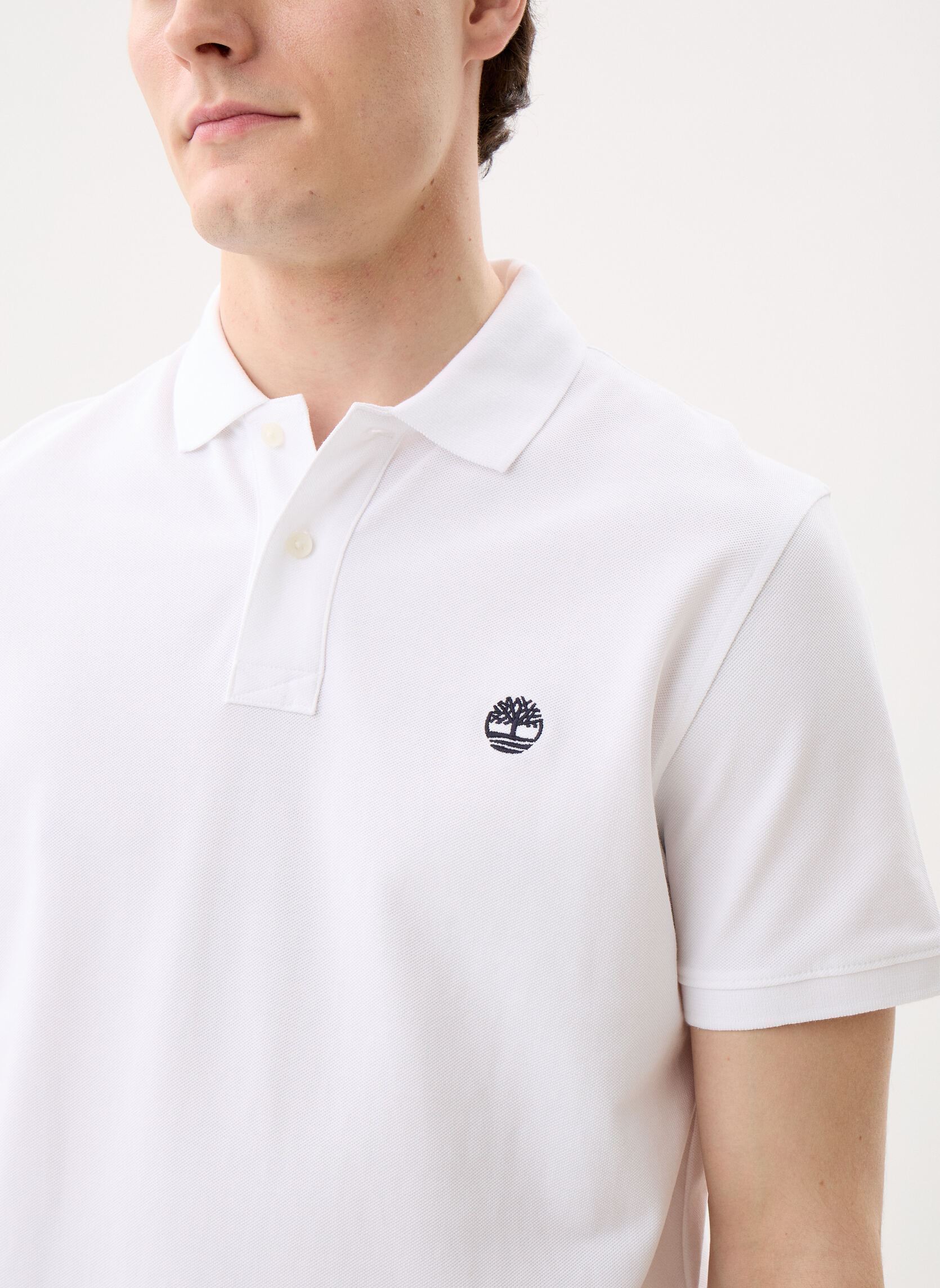 Polos manches courtes Millers River Pique Short Sleeve Polo homme blanc Timberland Polos manches courtes Millers River Pique Short Sleeve Polo homme blanc WHITE