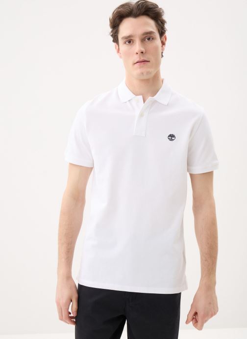 Timberland Polos manches courtes Millers River Pique Short Sleeve Polo homme blanc