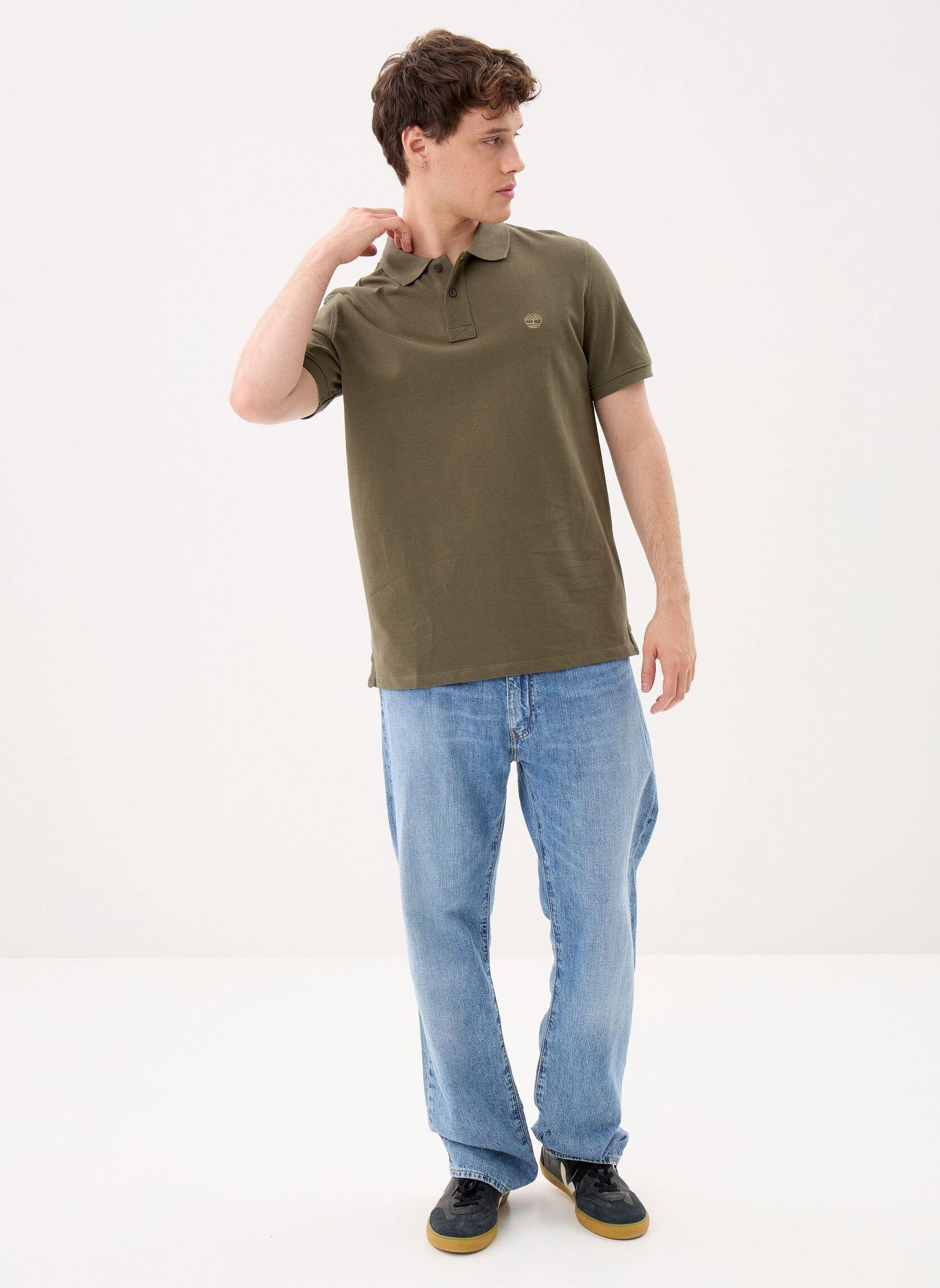 Polos manches courtes Millers River Pique Short Sleeve Polo homme vert Timberland Polos manches courtes Millers River Pique Short Sleeve Polo homme vert LEAF GREEN