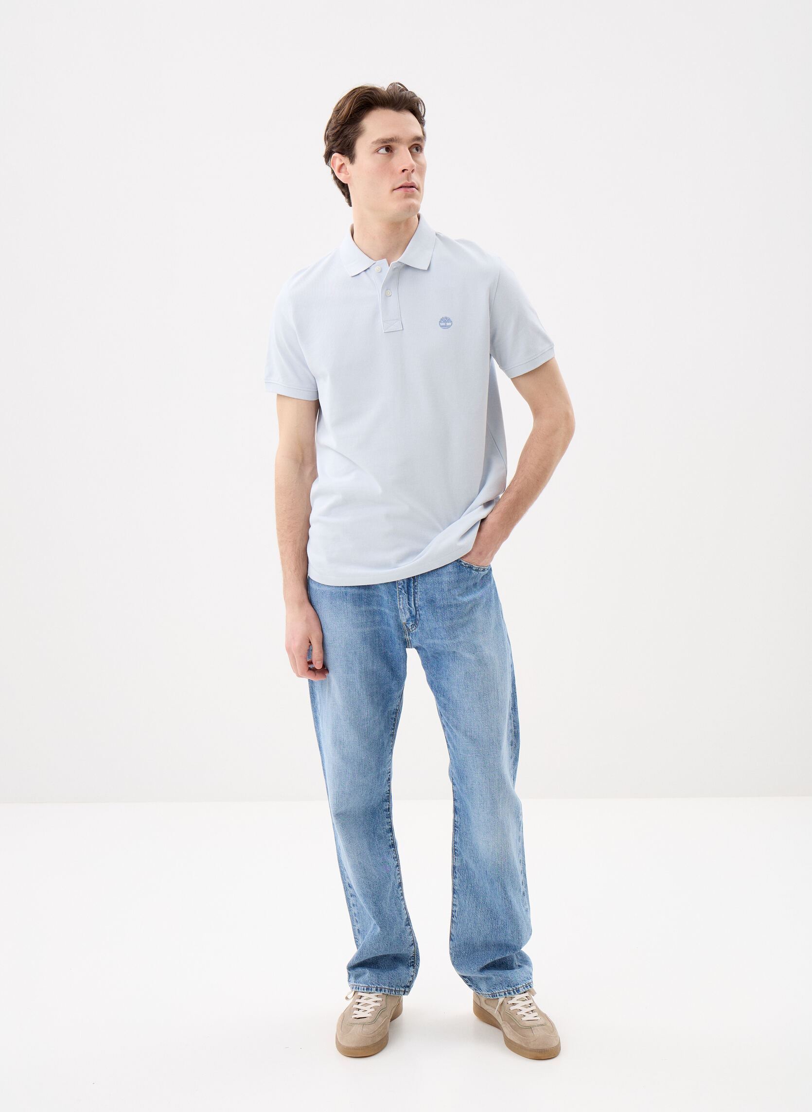 Korte mouwen polo's Millers River Pique Short Sleeve Polo heren grijs Timberland Korte mouwen polo's Millers River Pique Short Sleeve Polo heren grijs GRAY DAWN