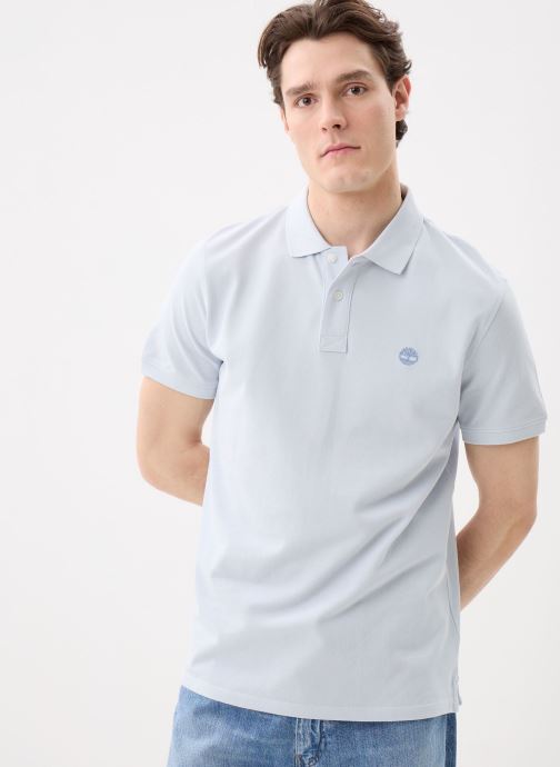 Timberland Polos manches courtes Millers River Pique Short Sleeve Polo homme gris