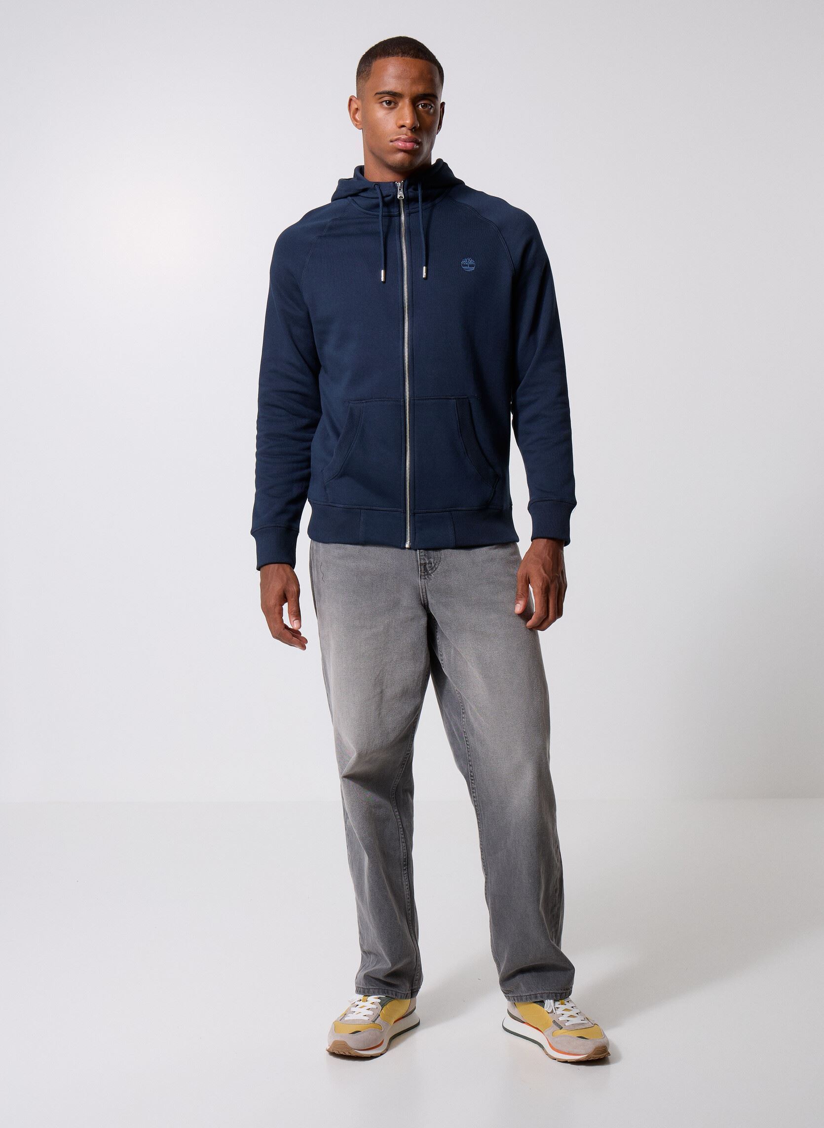 Sweaters met rits Exeter River Brushed Back Full Zip Hoodi heren blauw Timberland Sweaters met rits Exeter River Brushed Back Full Zip Hoodi heren blauw DARK SAPPHIRE/DARK DENIM