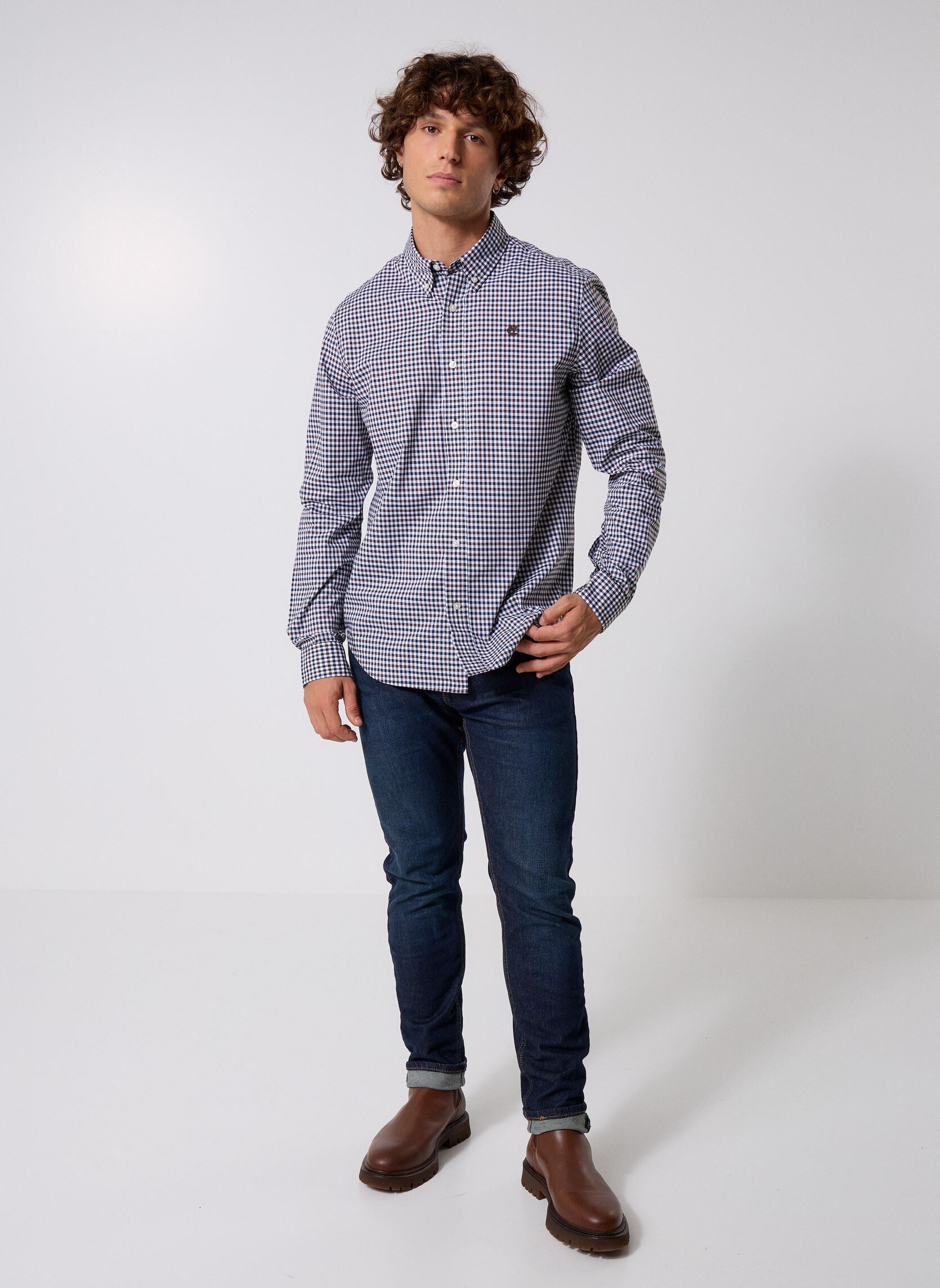 Chemises Stretch Poplin Gingham Shirt homme marron Timberland Chemises Stretch Poplin Gingham Shirt homme marron CHOCOLATE BROWN YD