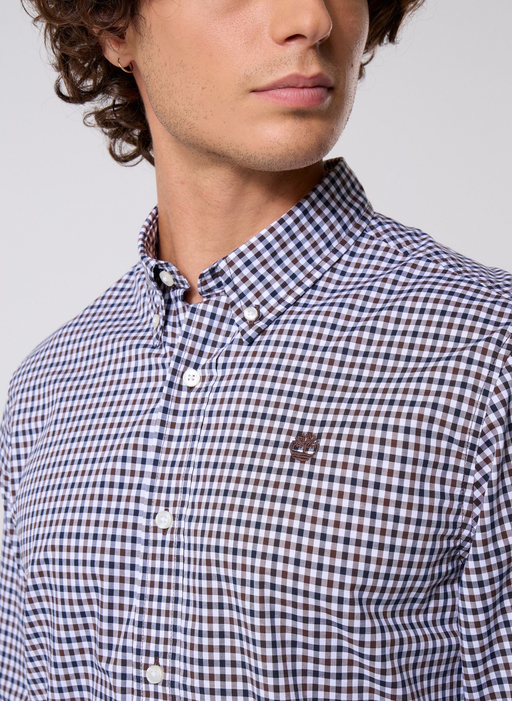 Chemises Stretch Poplin Gingham Shirt homme marron Timberland Chemises Stretch Poplin Gingham Shirt homme marron CHOCOLATE BROWN YD