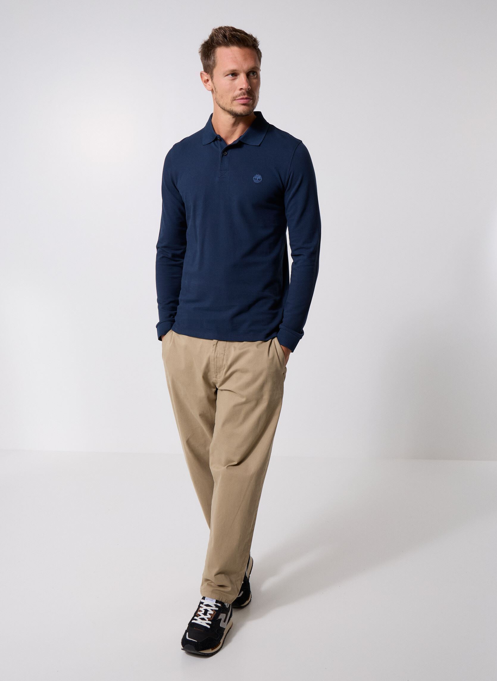 Polos manches courtes Millers River Ls Millers River Pique Pol homme bleu Timberland Polos manches courtes Millers River Ls Millers River Pique Pol homme bleu Dark Sapphire