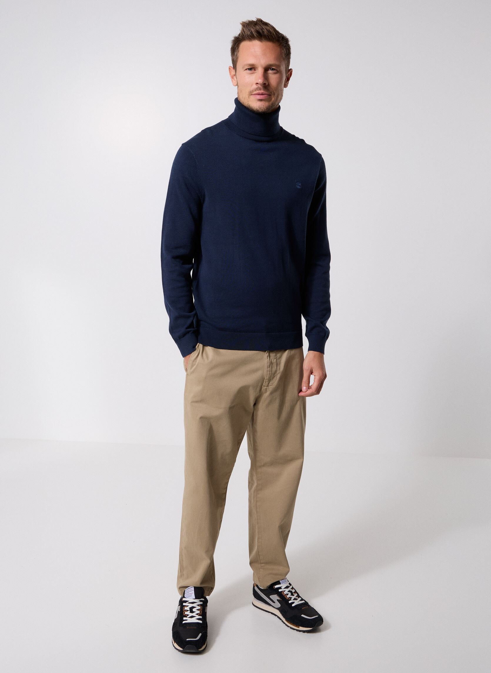 Pulls Williams River Turtle Neck Cotton Sweate homme bleu Timberland Pulls Williams River Turtle Neck Cotton Sweate homme bleu DARK SAPPHIRE
