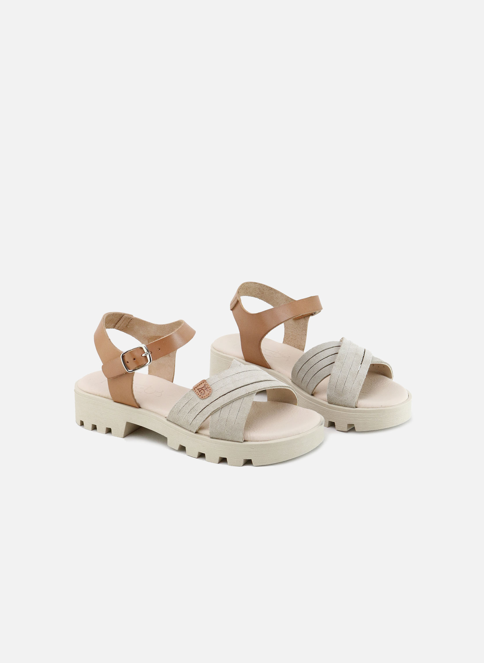 Sandales Sandales AGA15074-AFELPADO-PIEDRA Natural femme beige Eli 1957 Sandales Sandales AGA15074-AFELPADO-PIEDRA Natural femme beige Beige
