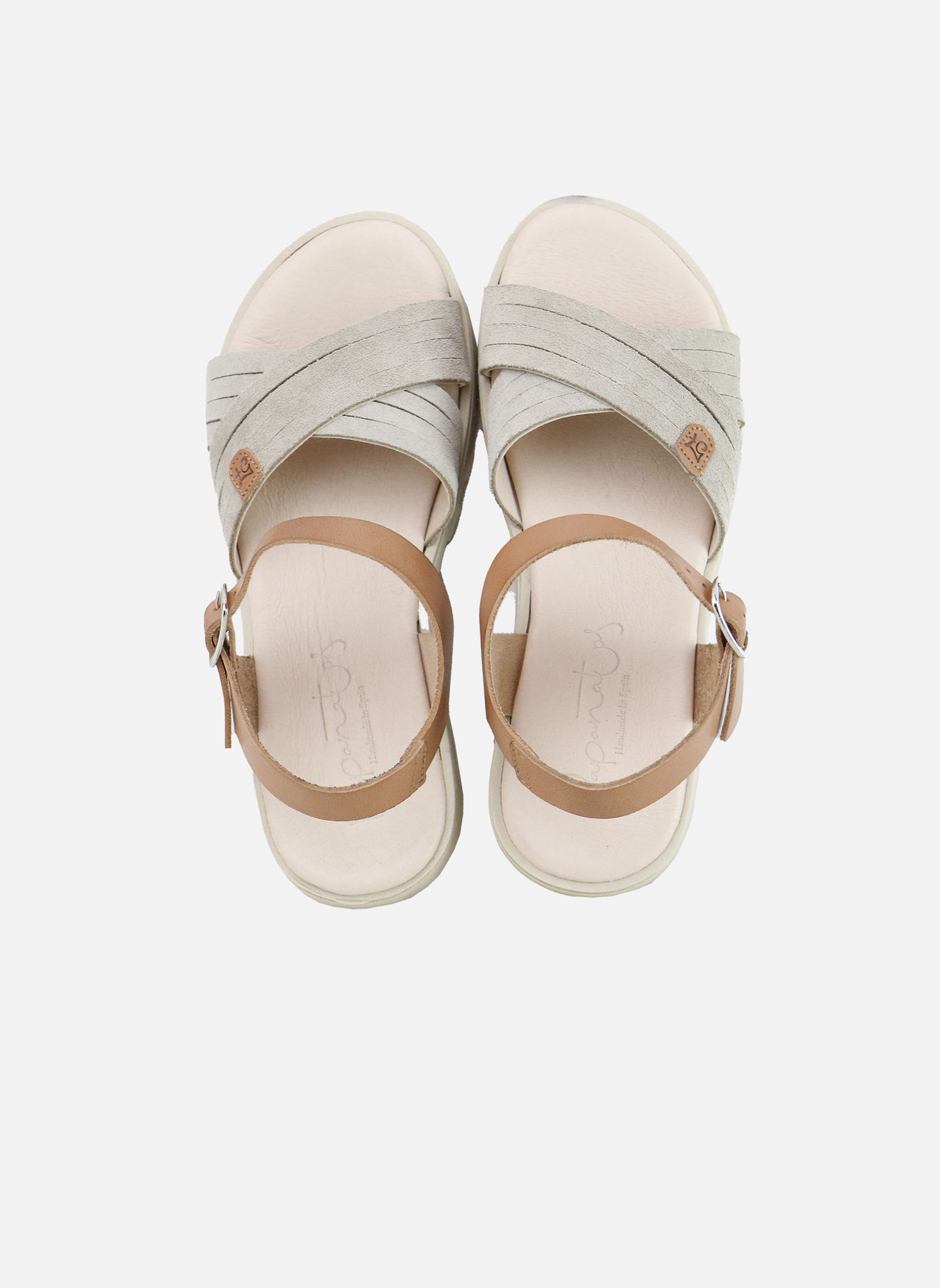 Sandales Sandales AGA15074-AFELPADO-PIEDRA Natural femme beige Eli 1957 Sandales Sandales AGA15074-AFELPADO-PIEDRA Natural femme beige Beige