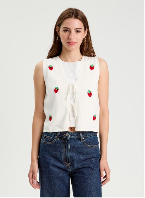 Cache Cache Gilets FRAISEGIL femme blanc