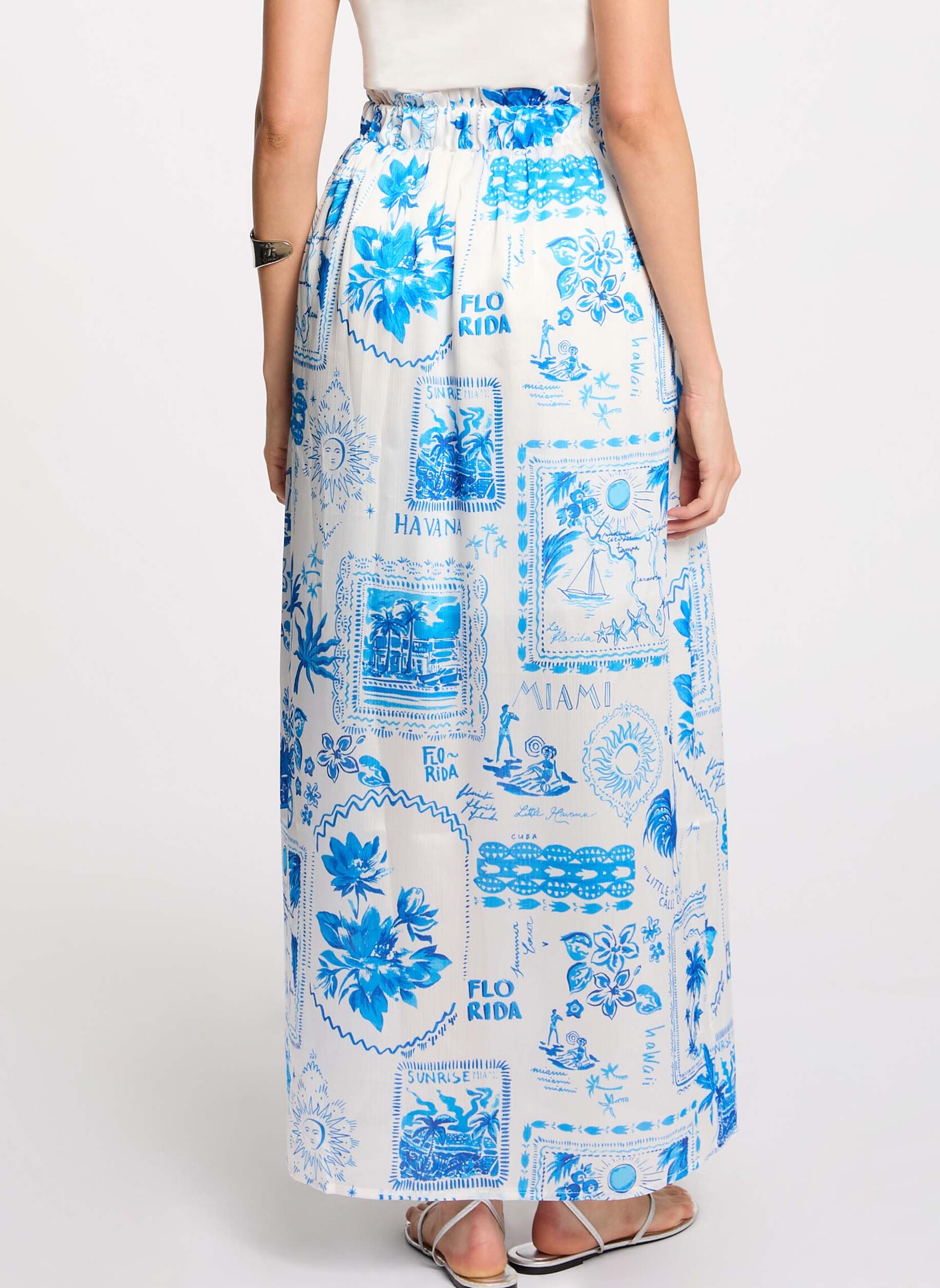 Jupes mi-longues 251-JRIO femme bleu Morgan Jupes mi-longues 251-JRIO femme bleu Bleu