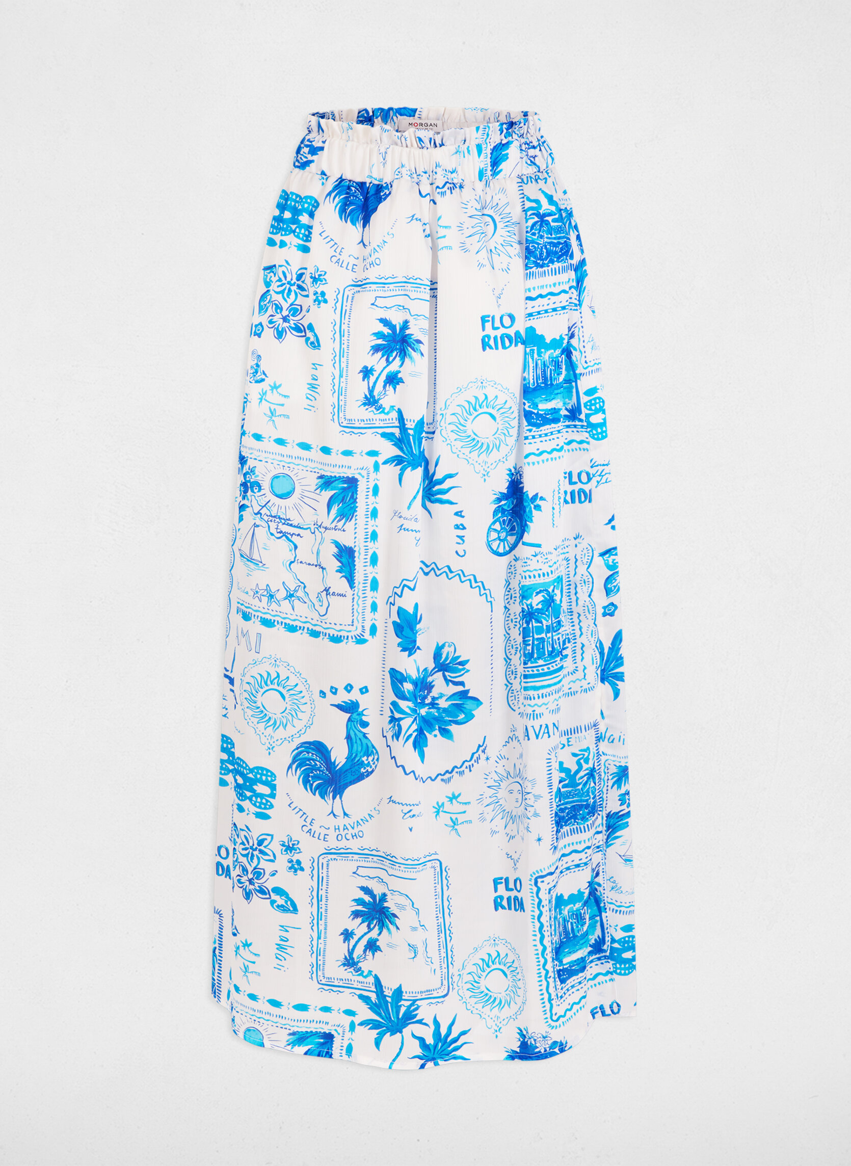 Jupes mi-longues 251-JRIO femme bleu Morgan Jupes mi-longues 251-JRIO femme bleu Bleu