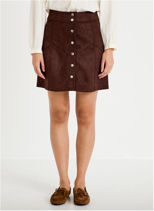 Cache Cache Jupes mi-longues JUSUPATCHUNI femme marron