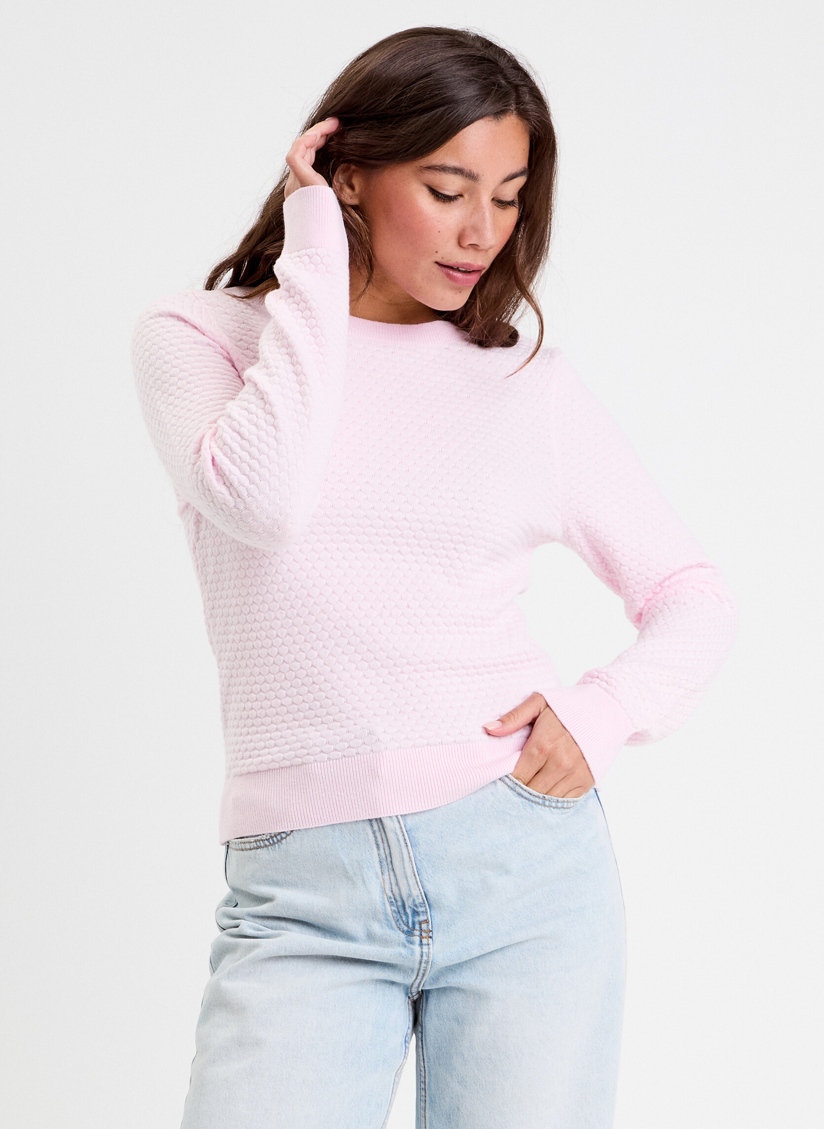 Pulls MOSSYFINPBU2 femme rose Cache Cache Pulls MOSSYFINPBU2 femme rose Rose clair