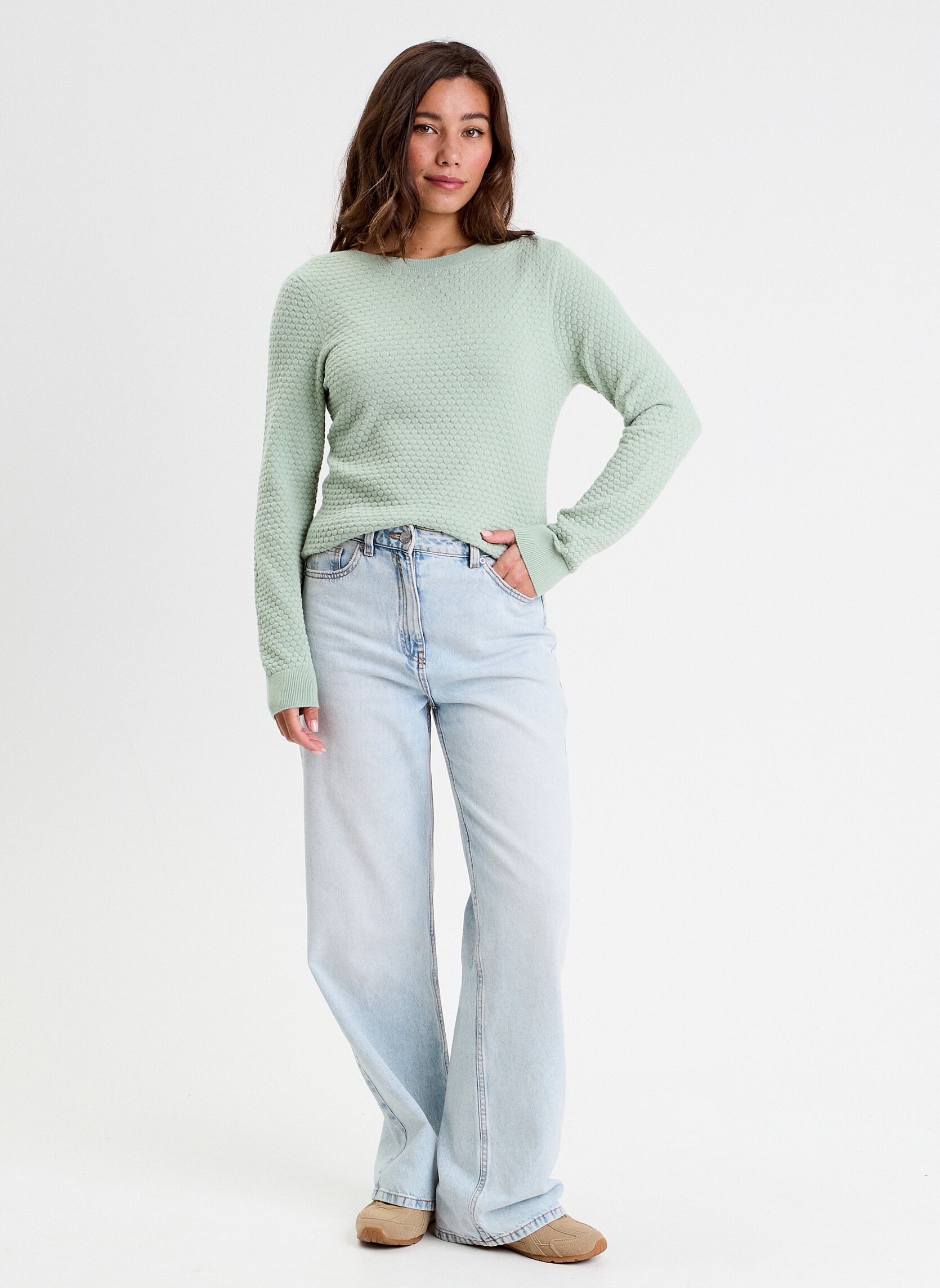 Pulls MOSSYFINPBU2 femme vert Cache Cache Pulls MOSSYFINPBU2 femme vert Vert pastel