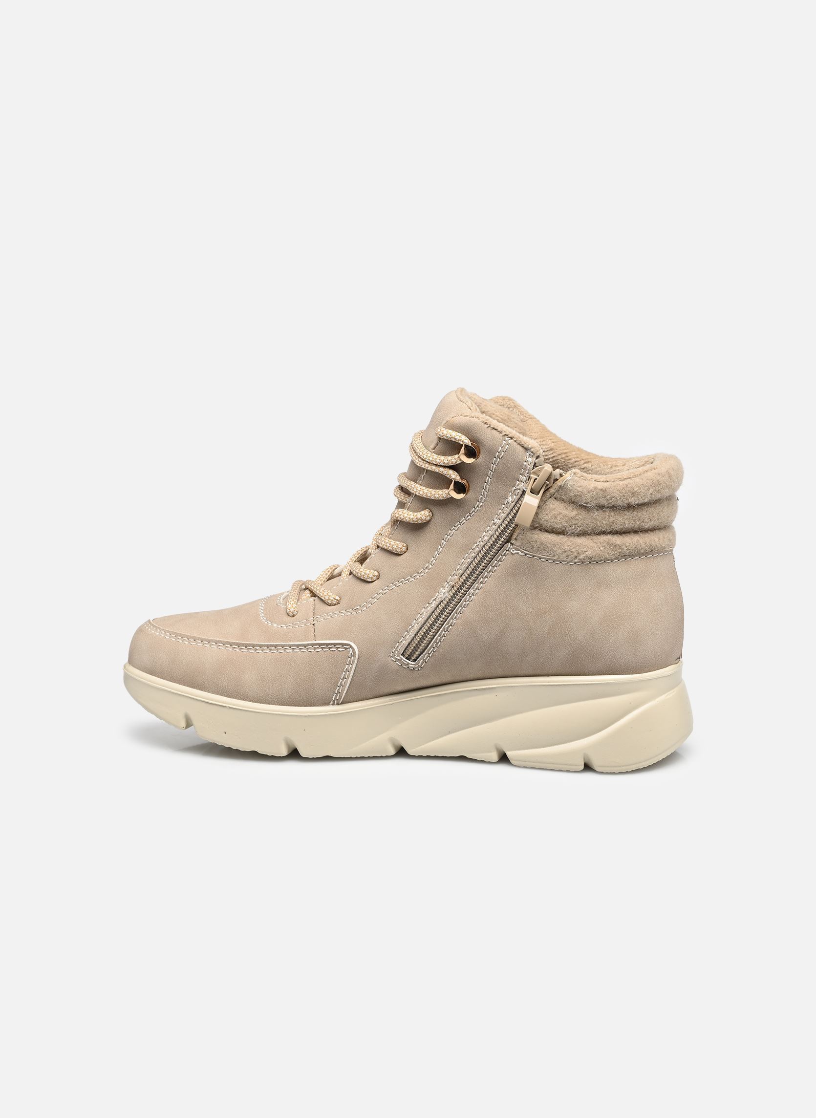 Hoge sneakers LEMNOS W07501 dames beige Comfeet Hoge sneakers LEMNOS W07501 dames beige BEIGE