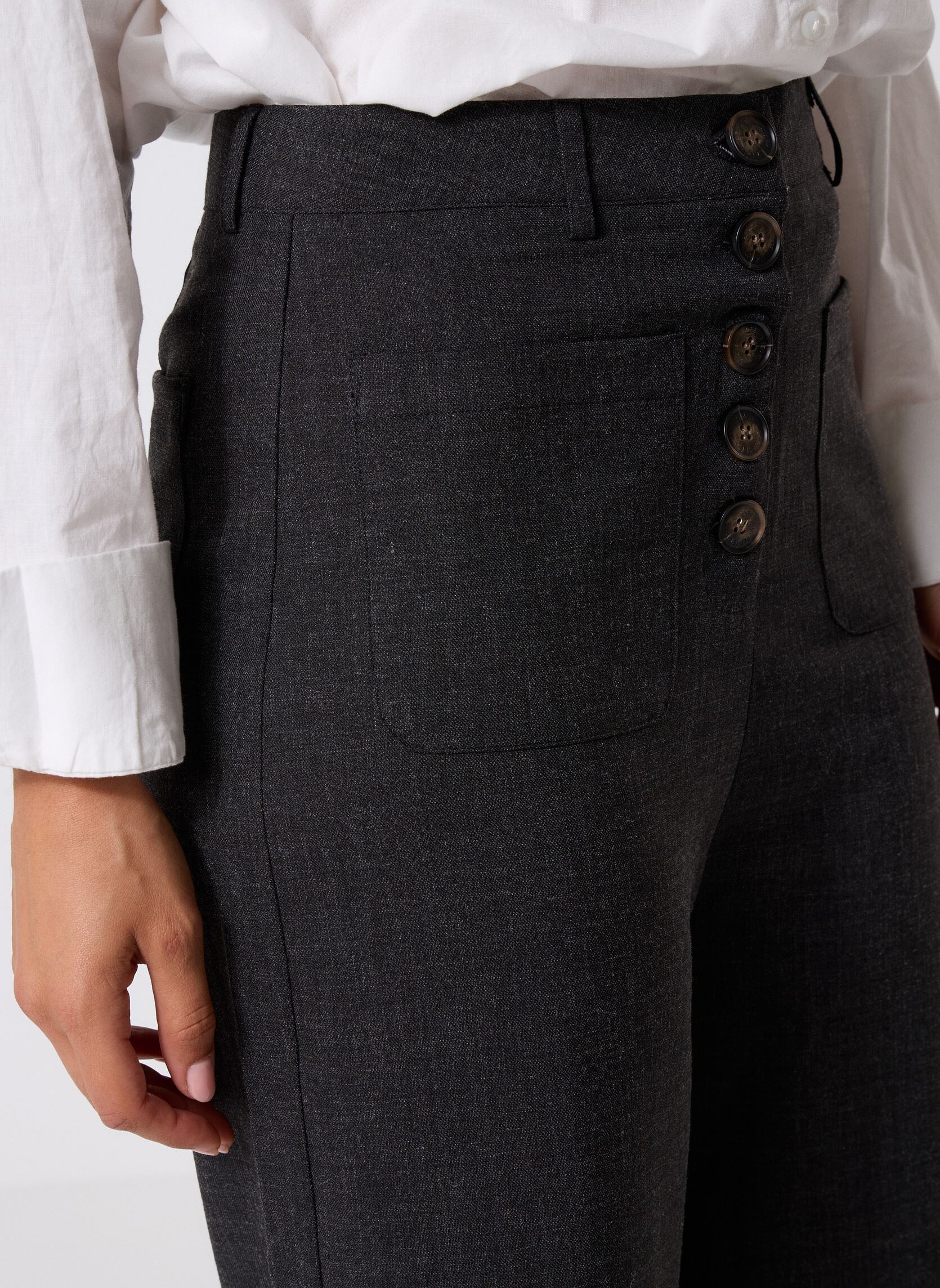 Pantalons larges Atlana femme gris La Petite Etoile Pantalons larges Atlana femme gris Anthracite