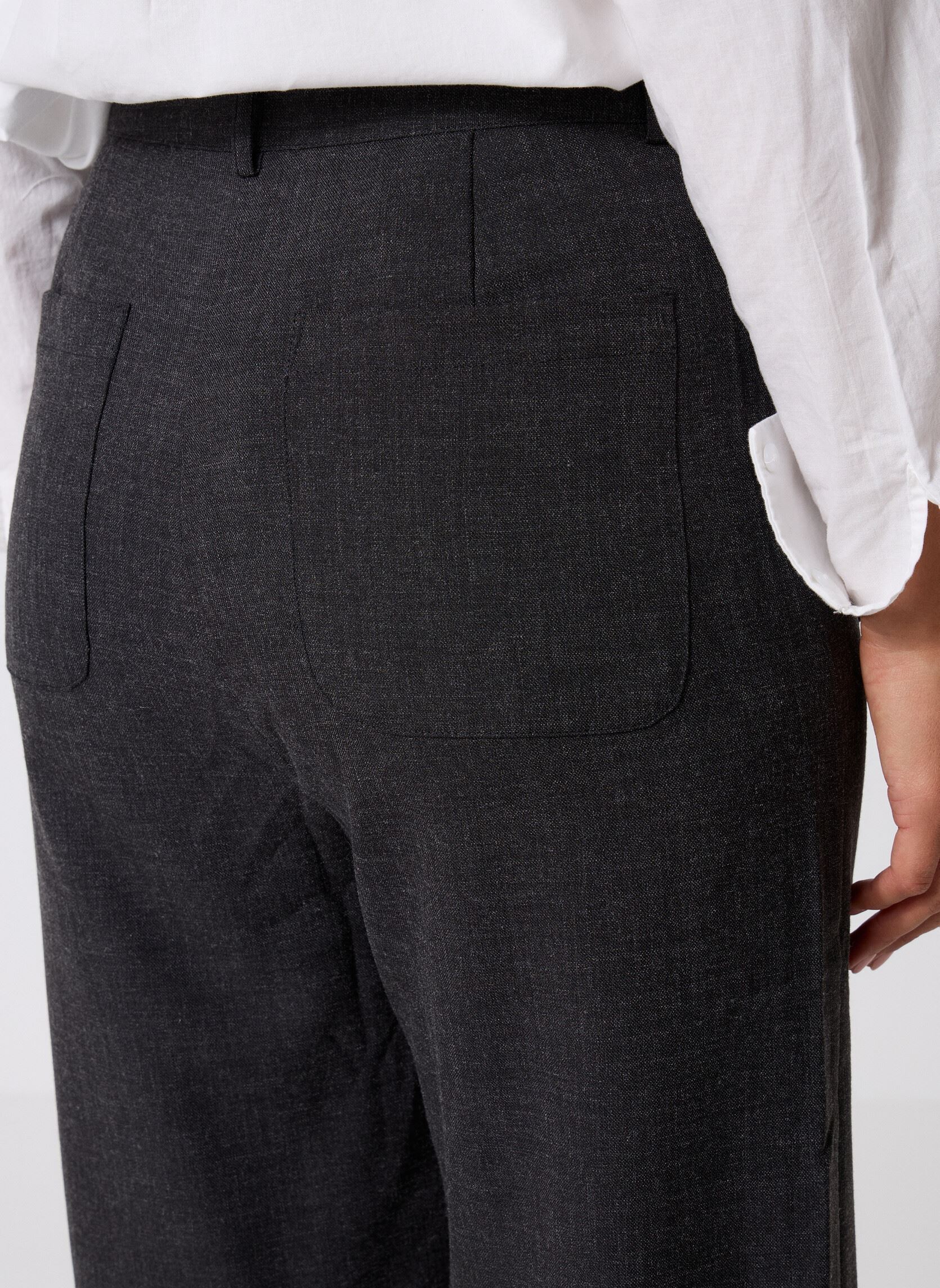 Pantalons larges Atlana femme gris La Petite Etoile Pantalons larges Atlana femme gris Anthracite