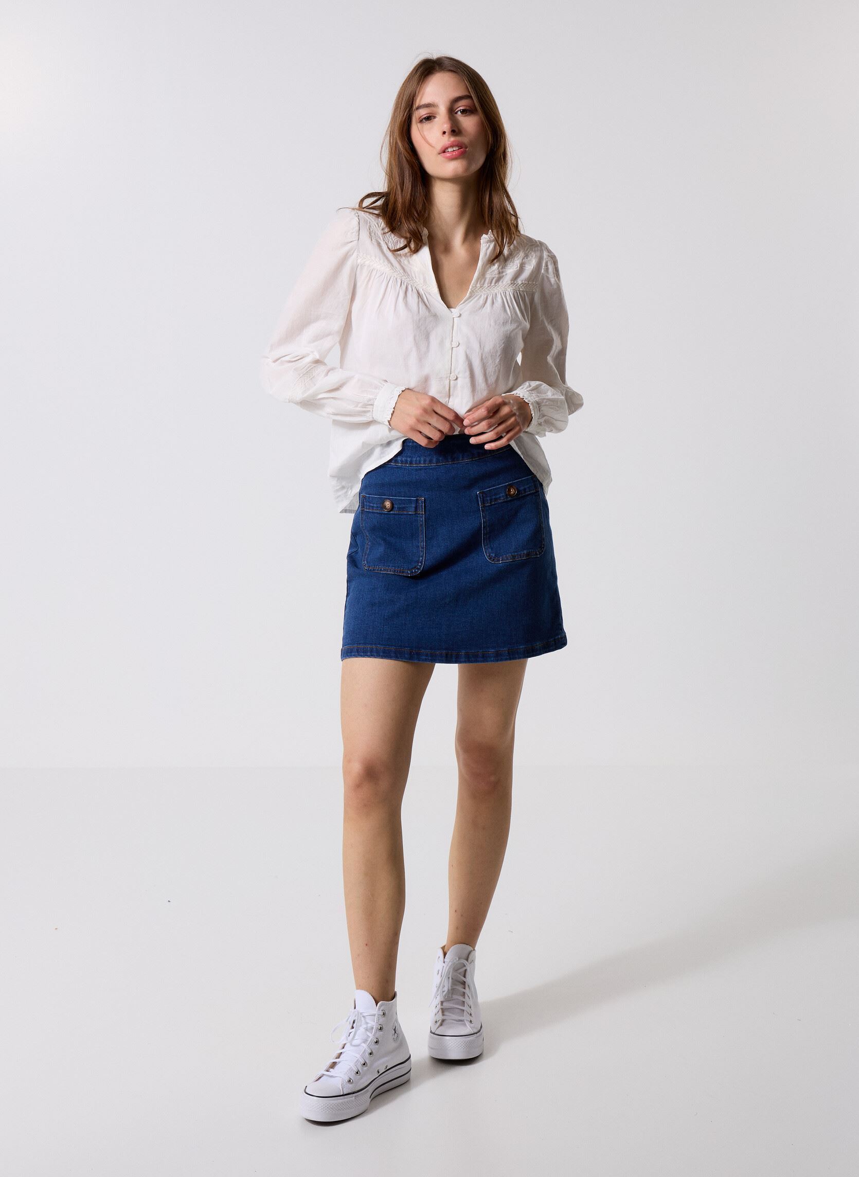 Blouses manches longues Bowie femme blanc La Petite Etoile Blouses manches longues Bowie femme blanc Ecru