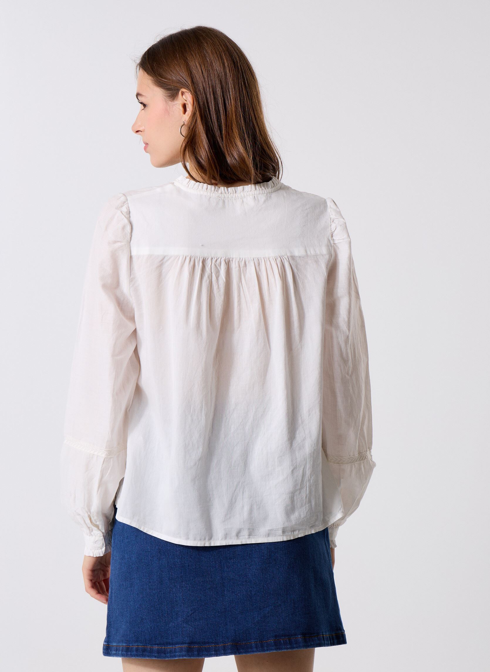 Blouses manches longues Bowie femme blanc La Petite Etoile Blouses manches longues Bowie femme blanc Ecru