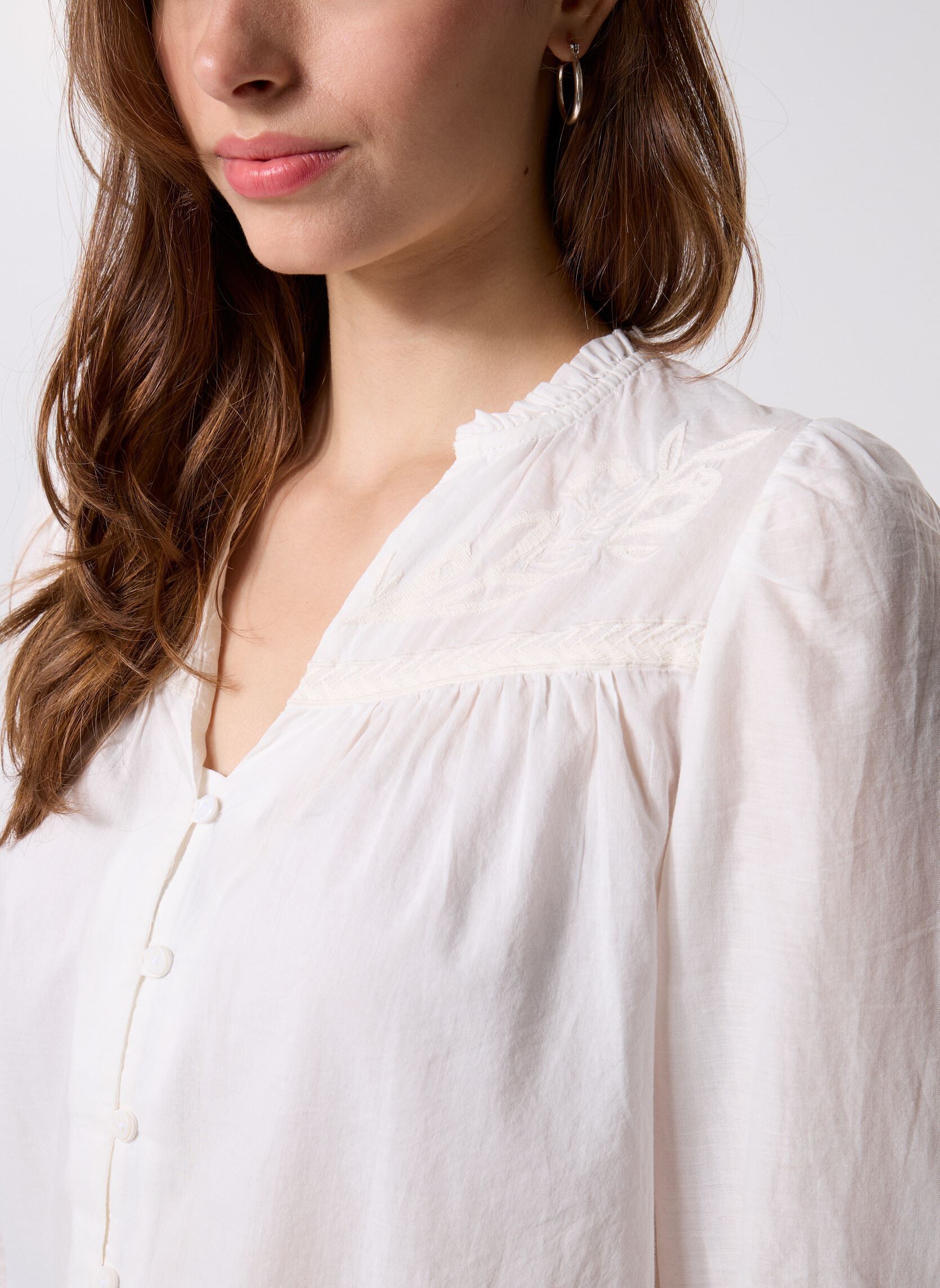 Blouses manches longues Bowie femme blanc La Petite Etoile Blouses manches longues Bowie femme blanc Ecru