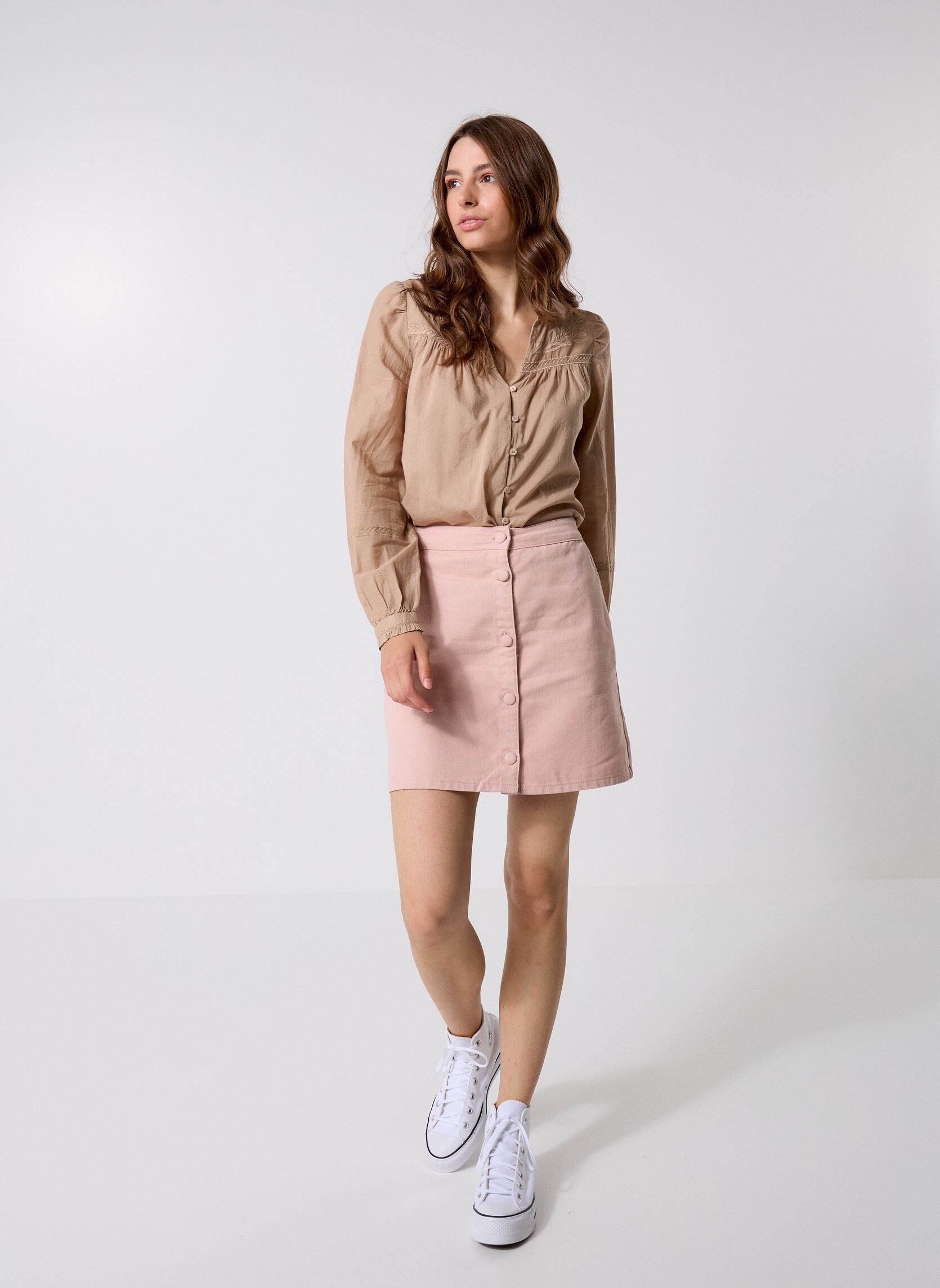 Blouses manches longues Bowie femme marron La Petite Etoile Blouses manches longues Bowie femme marron Camel