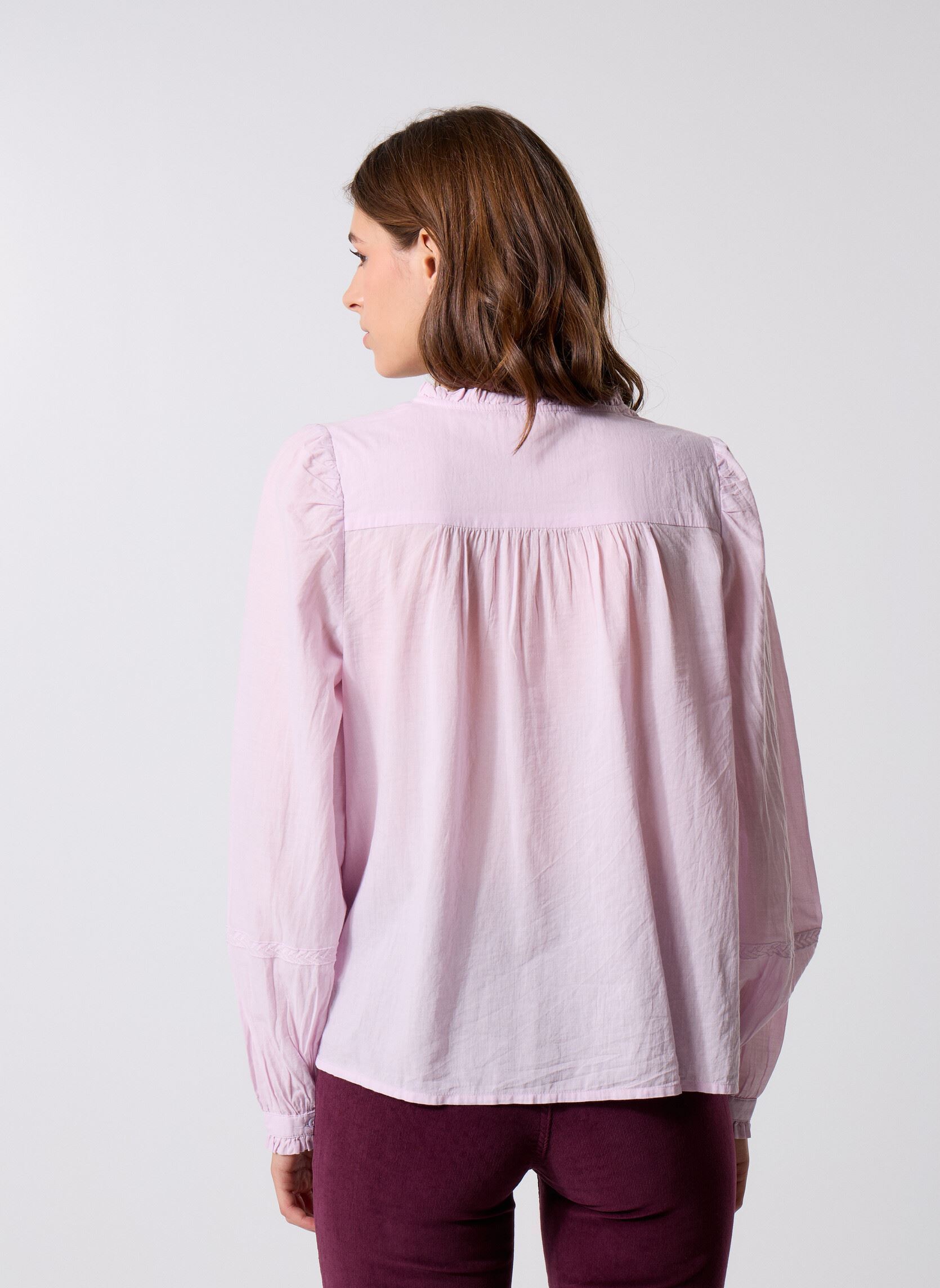 Blouses met lange mouwen Bowie dames roze La Petite Etoile Blouses met lange mouwen Bowie dames roze Parme
