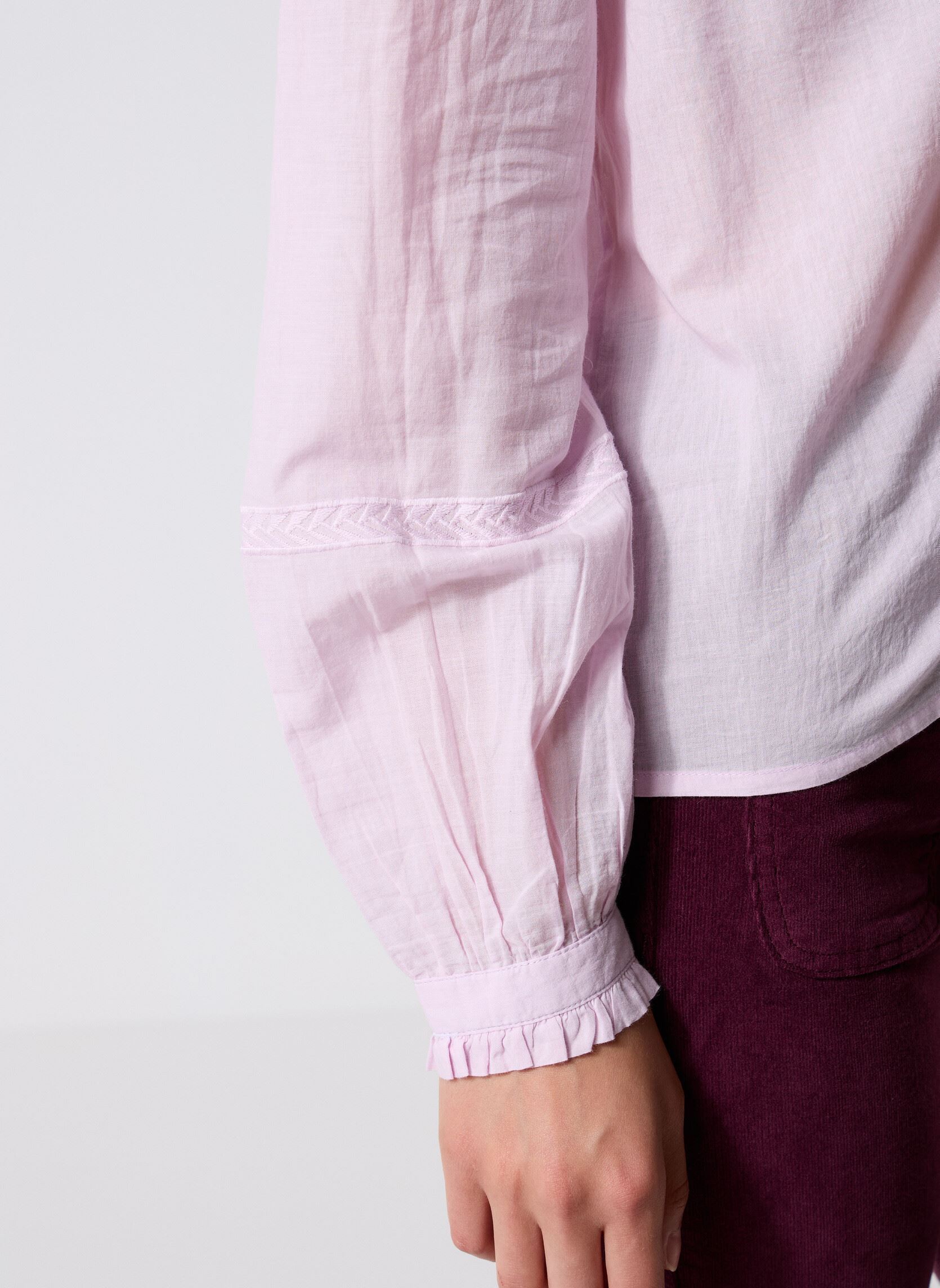Blouses met lange mouwen Bowie dames roze La Petite Etoile Blouses met lange mouwen Bowie dames roze Parme